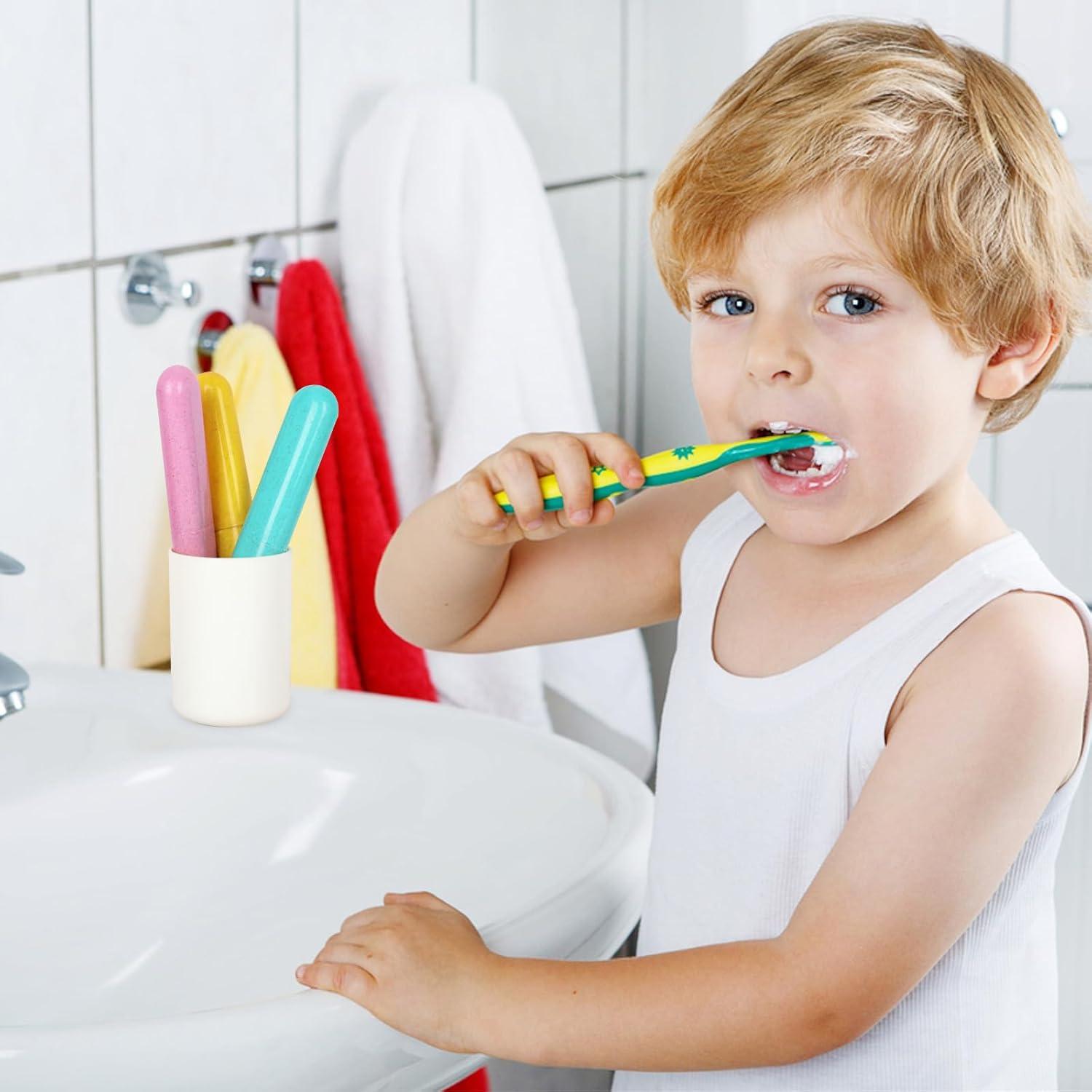 Estuche de Cepillo de Dientes Hooqict 4 Piezas Portátil