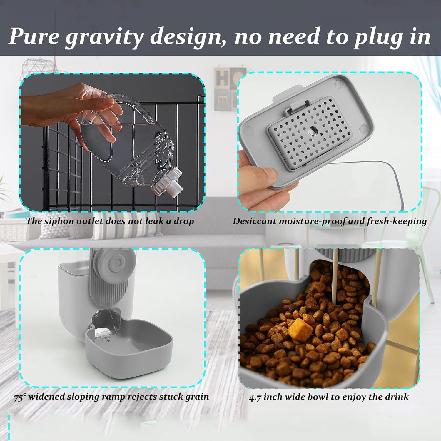 Dispensador Automático de Comida y Agua Kenond 1L para Mascotas