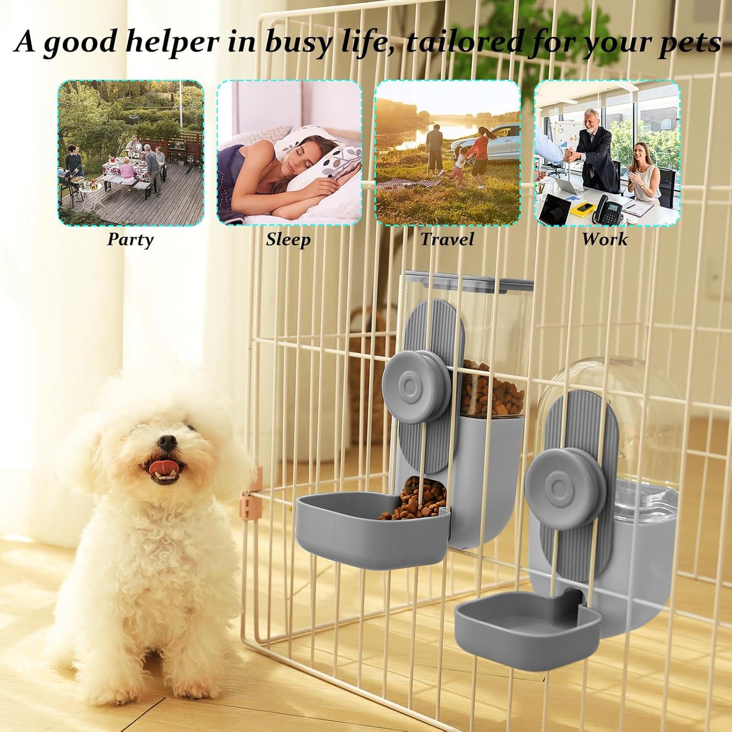 Dispensador Automático de Comida y Agua Kenond 1L para Mascotas