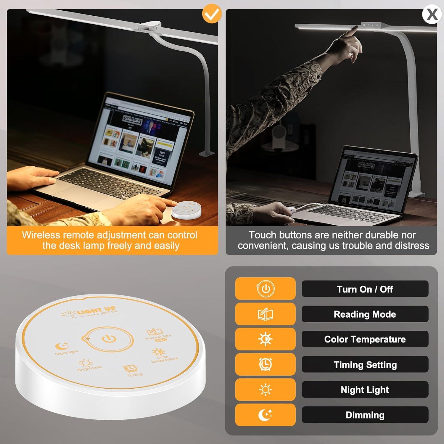 Lámpara de Escritorio LED Pzloz CLED-5501C Ajustable 24W