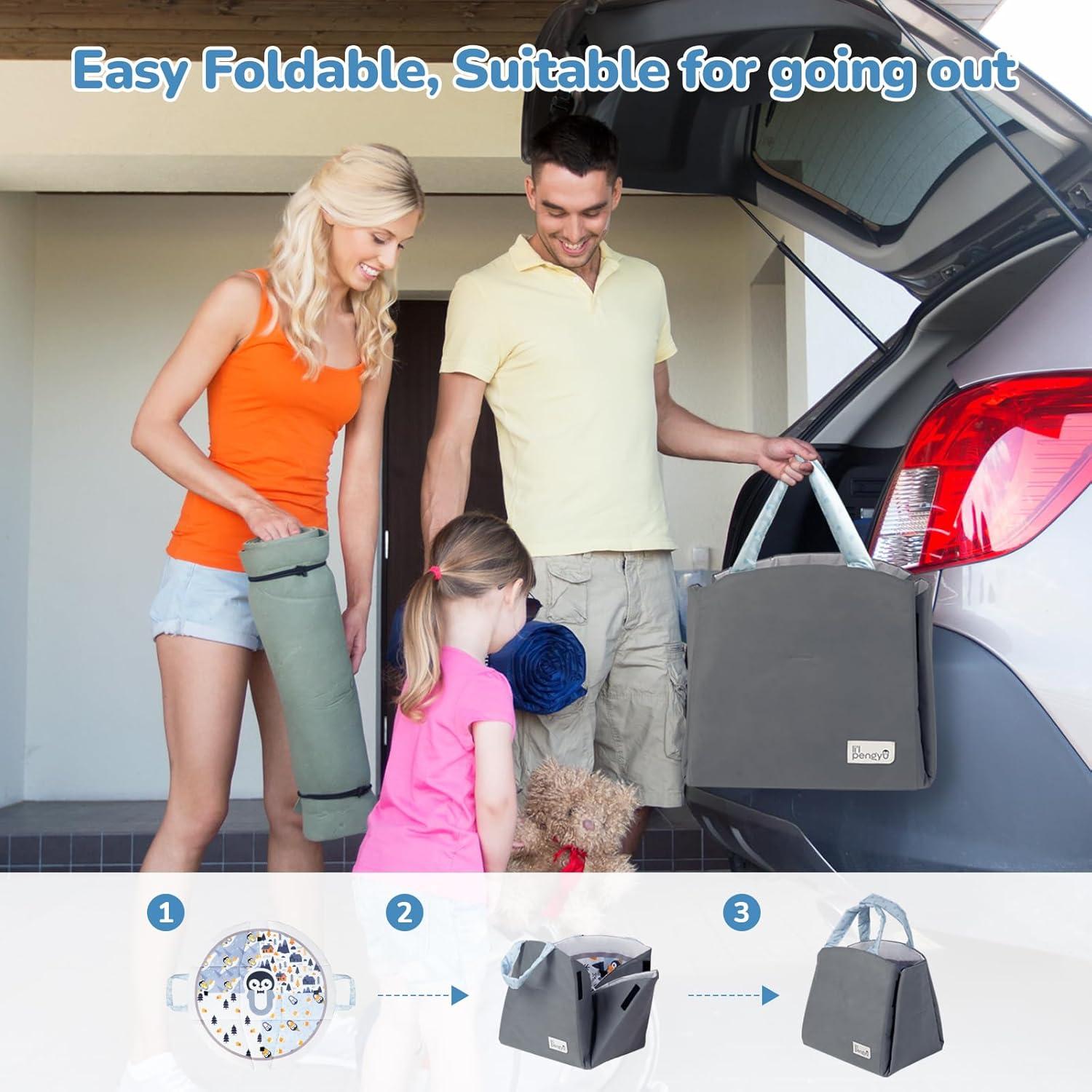 Alfombra de Juego para Bebés Li'l Pengyu Plegable 1,03 kg Azul