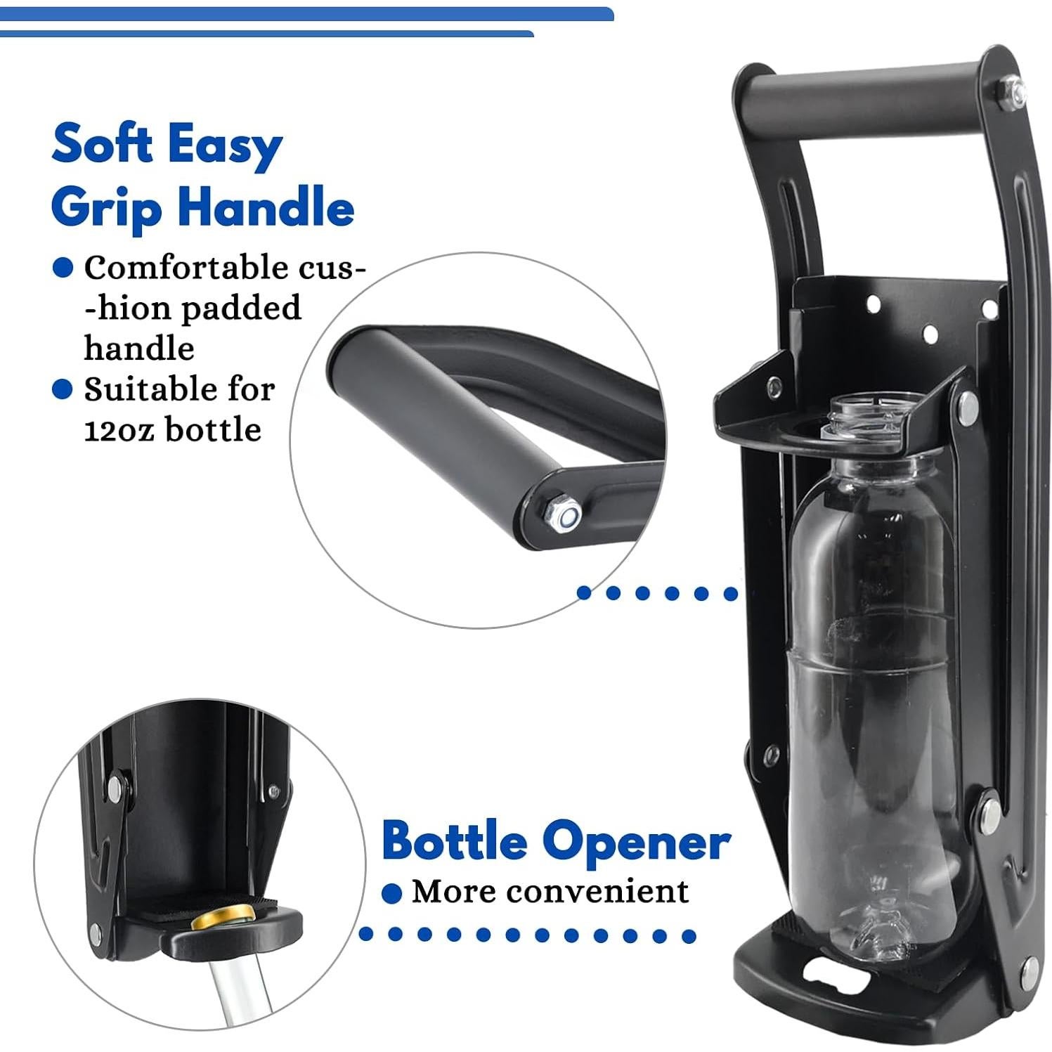 Aplastador de Latas MinliGUY Montado en Pared con Guantes