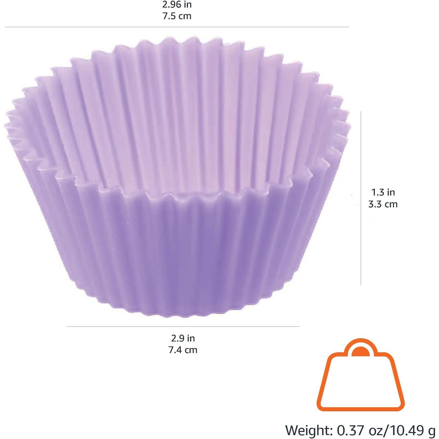 Tazas de Silicona Reutilizables Amazon Basics - 12 Piezas Multicolor