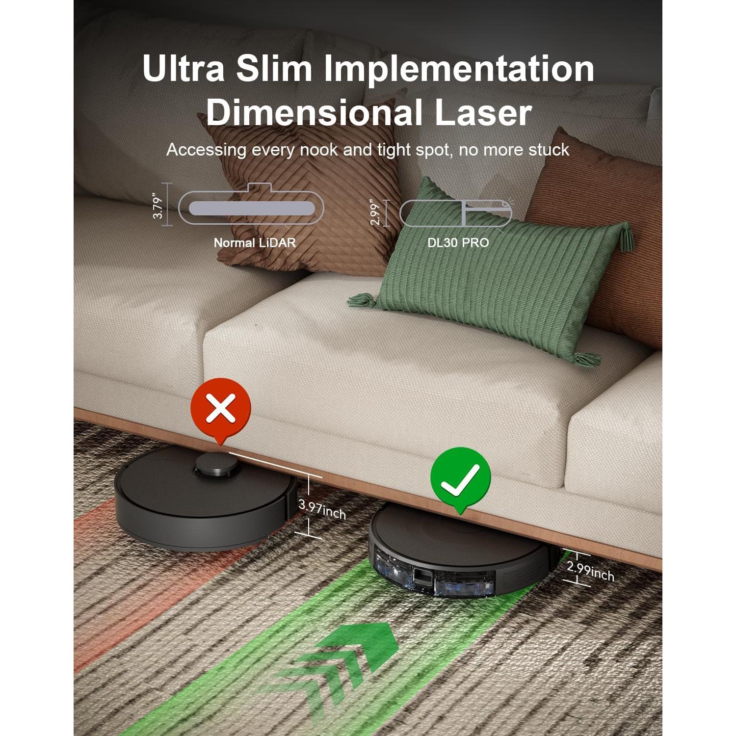 Robot Aspirador Kokaidia DL30 Pro 9000Pa 200 Min Mopa