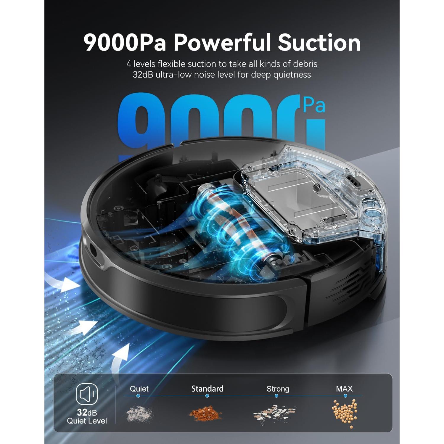 Robot Aspirador Kokaidia DL30 Pro 9000Pa 200 Min Mopa