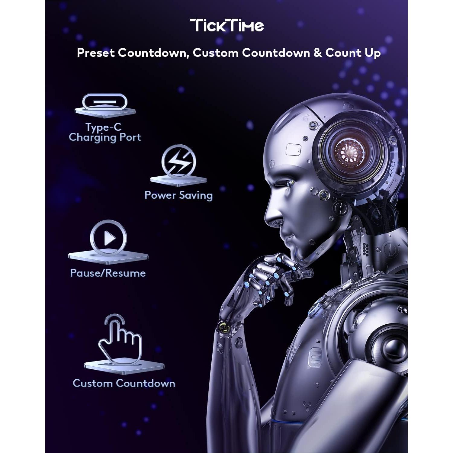 Temporizador Pomodoro PIHEN TK2-GR1 Violeta, 6 Modos, Recargable