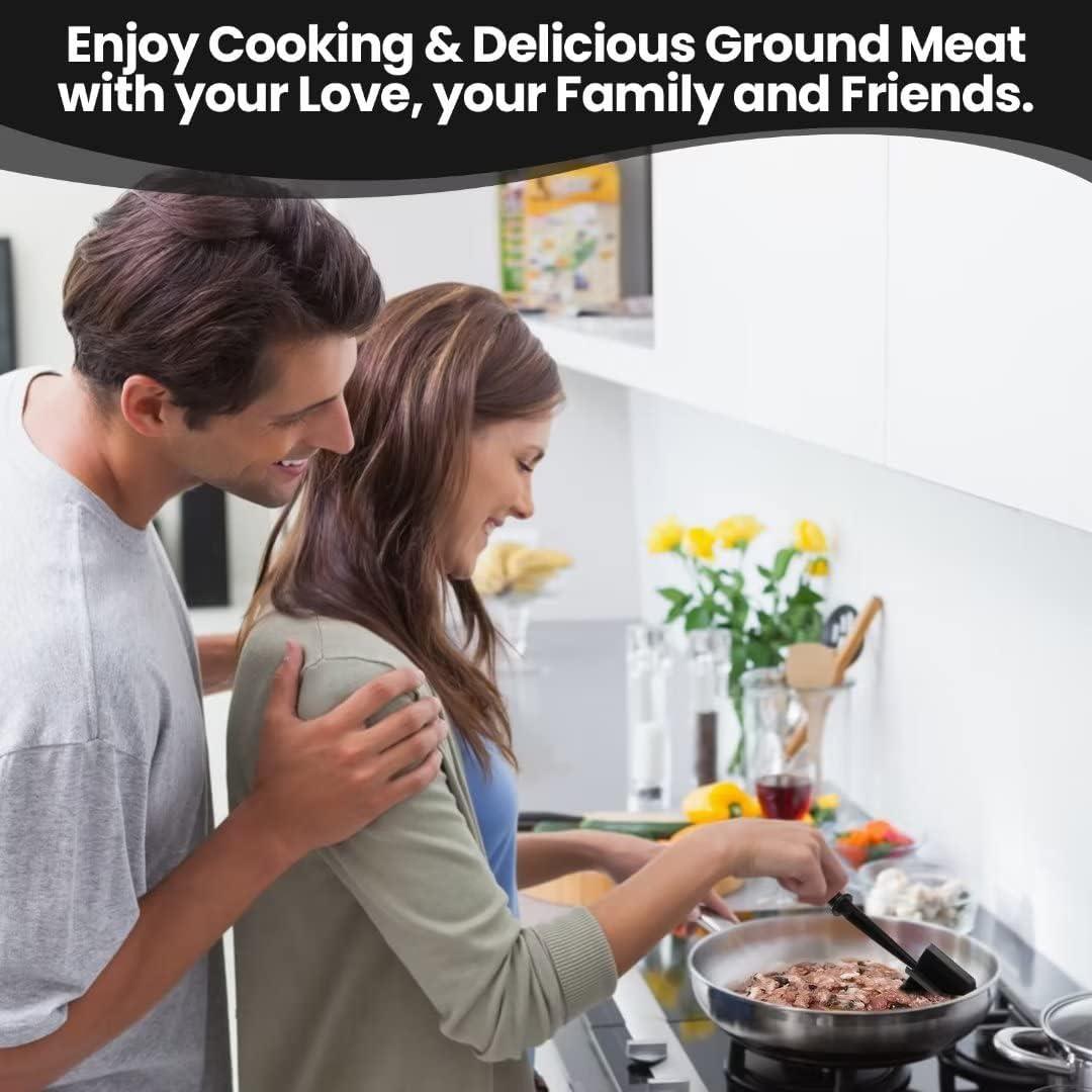 Picador de Carne CUNSENR Negro - Machacador Antiadherente