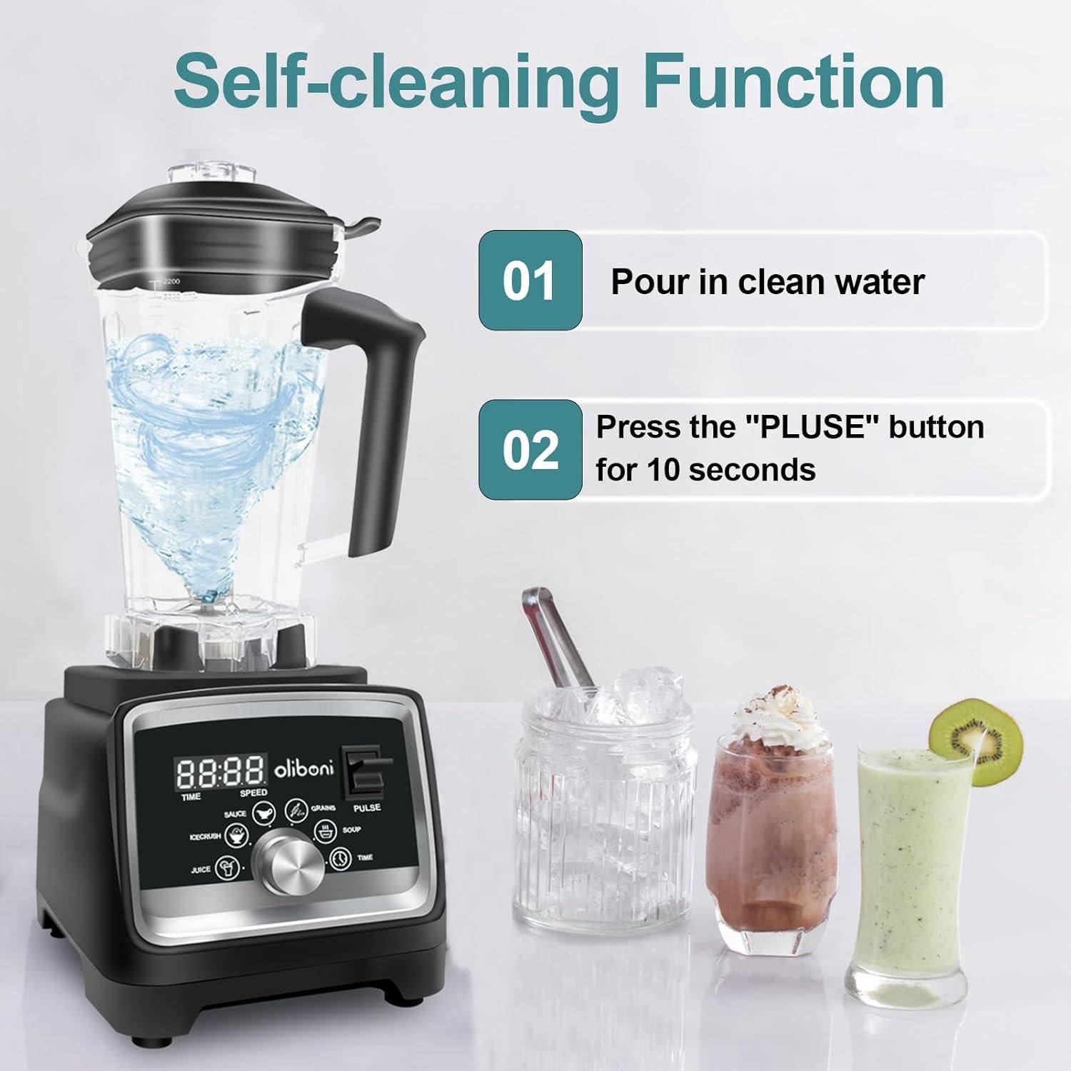 Batidora Oliboni HS-228C 2000ml Acero Inoxidable 6 Hojas