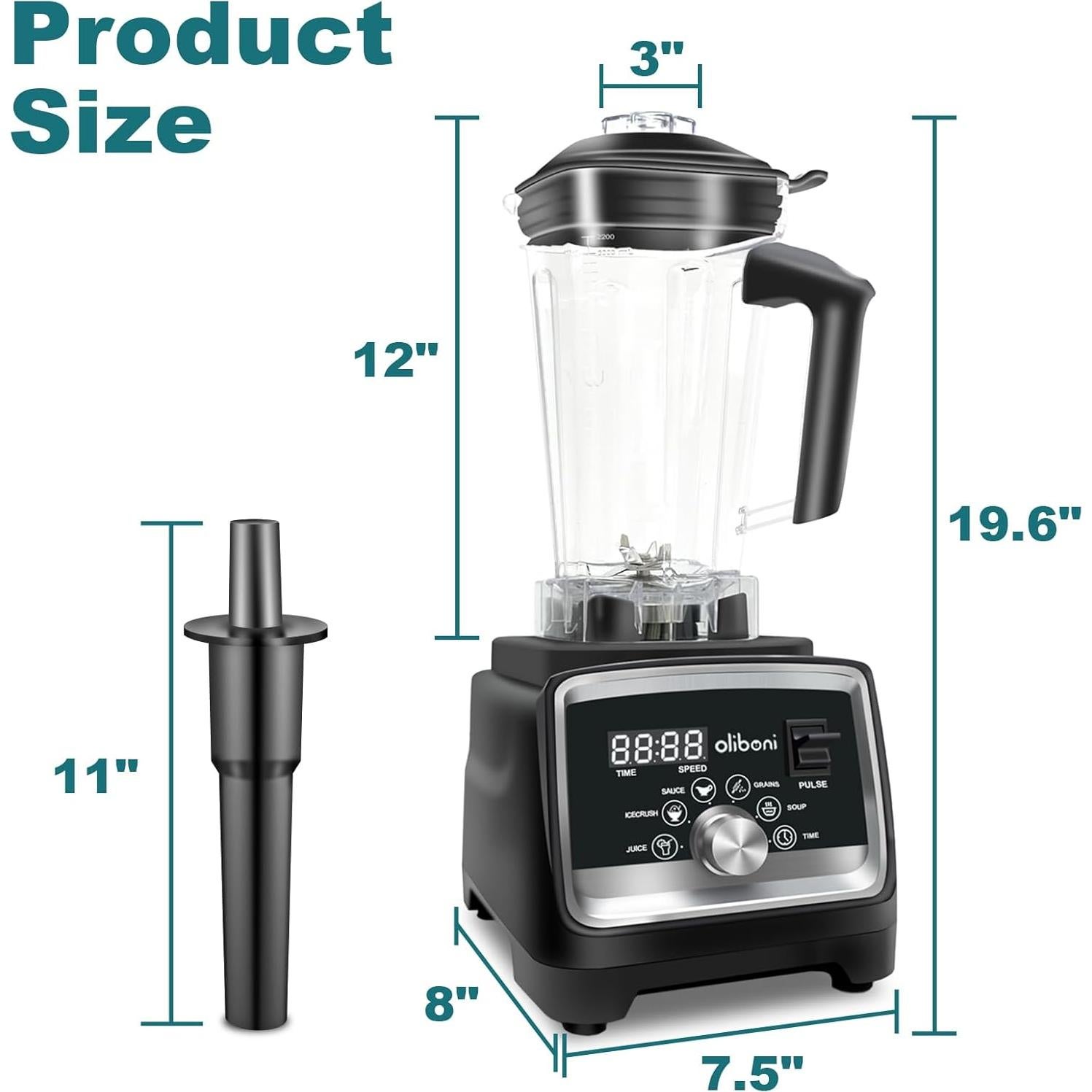 Batidora Oliboni HS-228C 2000ml Acero Inoxidable 6 Hojas