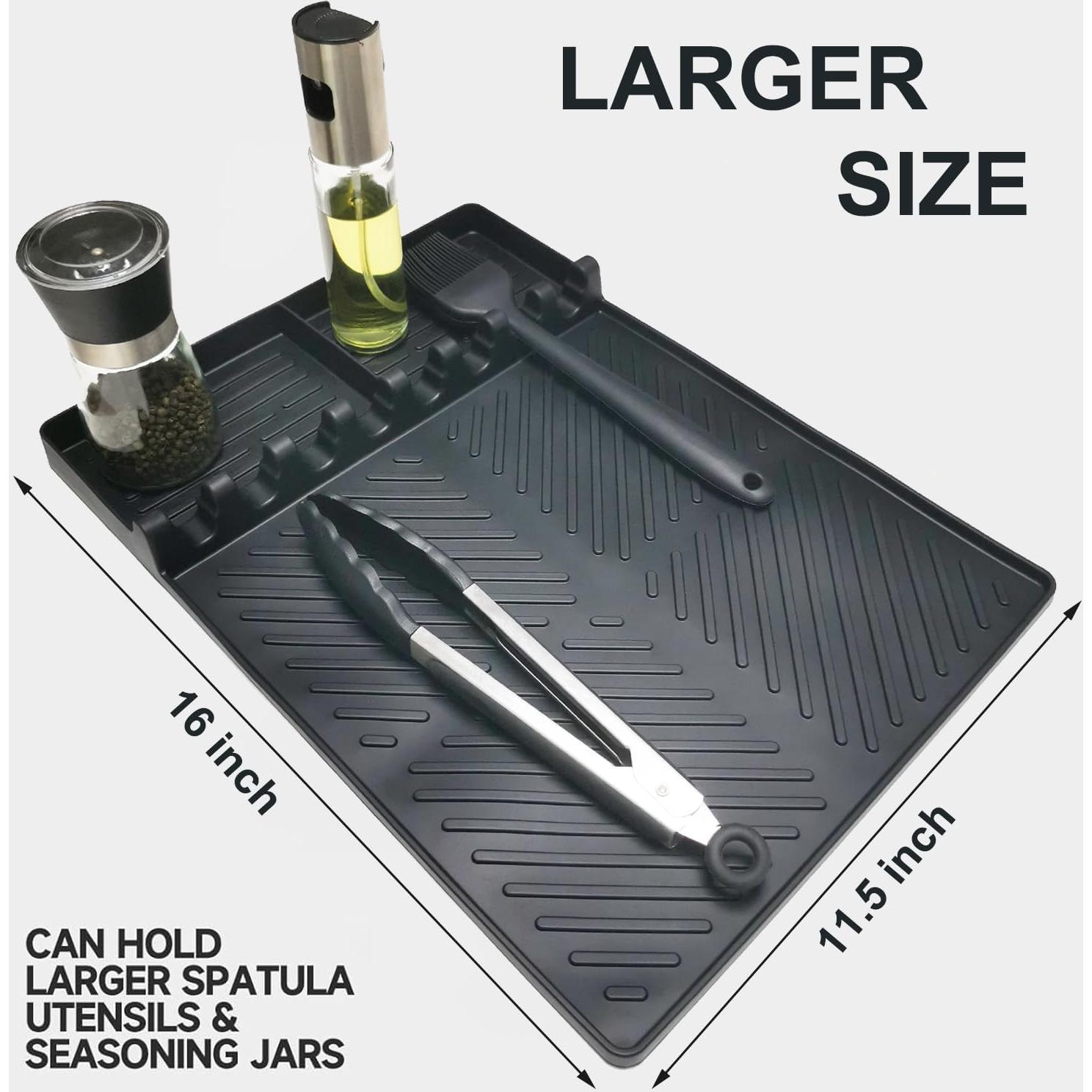 Alfombrilla de Silicona Ytuomzi para Estante Lateral BBQ 40.64x29.21cm