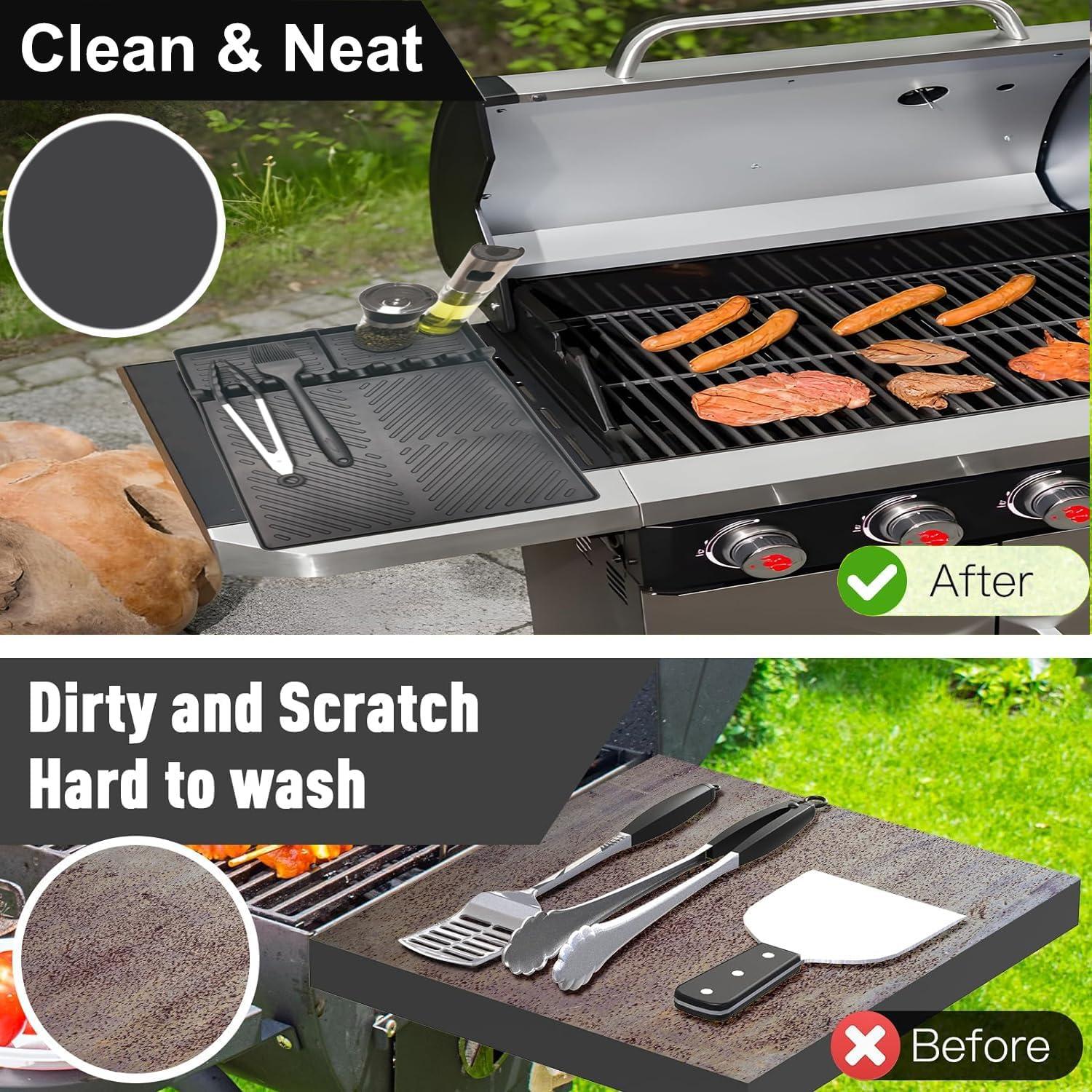 Alfombrilla de Silicona Ytuomzi para Estante Lateral BBQ 40.64x29.21cm