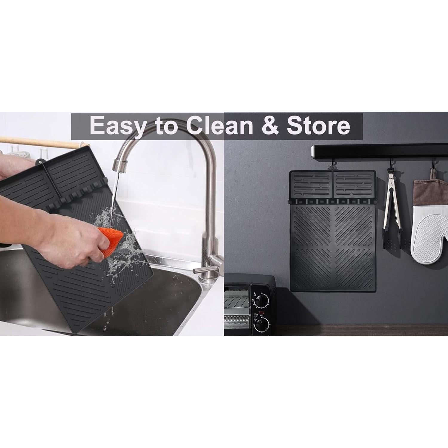 Alfombrilla de Silicona Ytuomzi para Estante Lateral BBQ 40.64x29.21cm