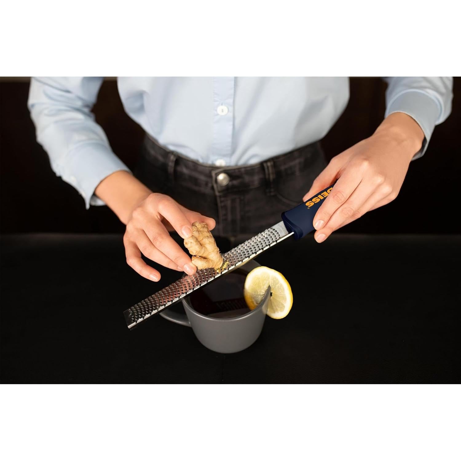 Rallador de Queso Deiss PRO Acero Inoxidable Negro 32.9cm