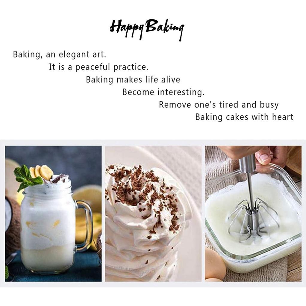 Batidor de Huevos Semiautomático Digead 30cm Acero Inoxidable