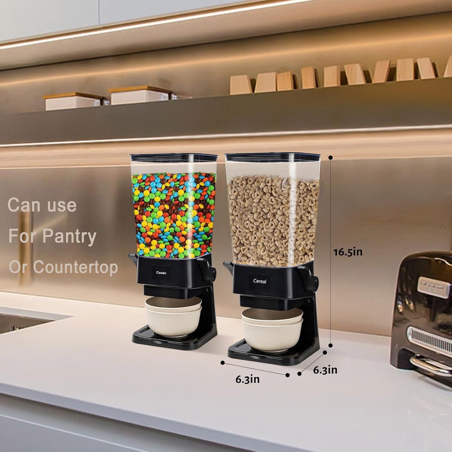 Dispensador de Cereal Qozzix 5000ml 2 Paquetes Negro