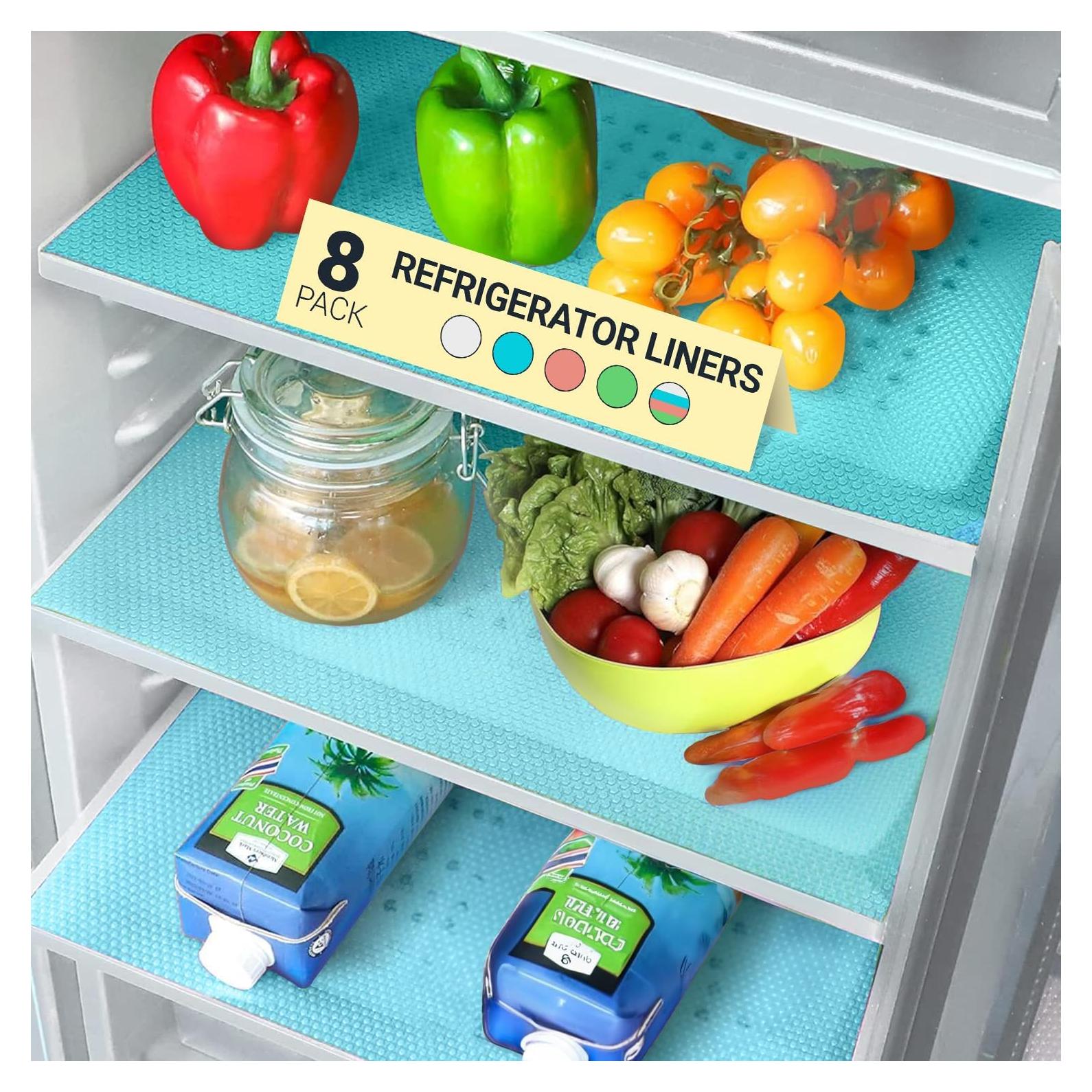 Forros de Refrigerador Esenciales de Linda 8 Piezas Azul 44.96x28.96cm