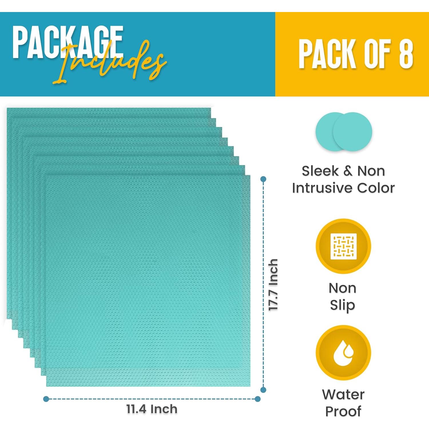 Forros de Refrigerador Esenciales de Linda 8 Piezas Azul 44.96x28.96cm