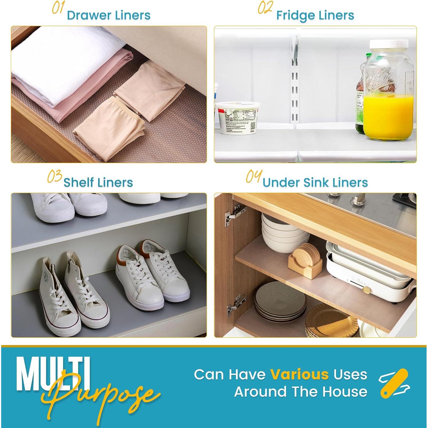 Forros de Refrigerador Esenciales de Linda 8 Piezas Azul 44.96x28.96cm