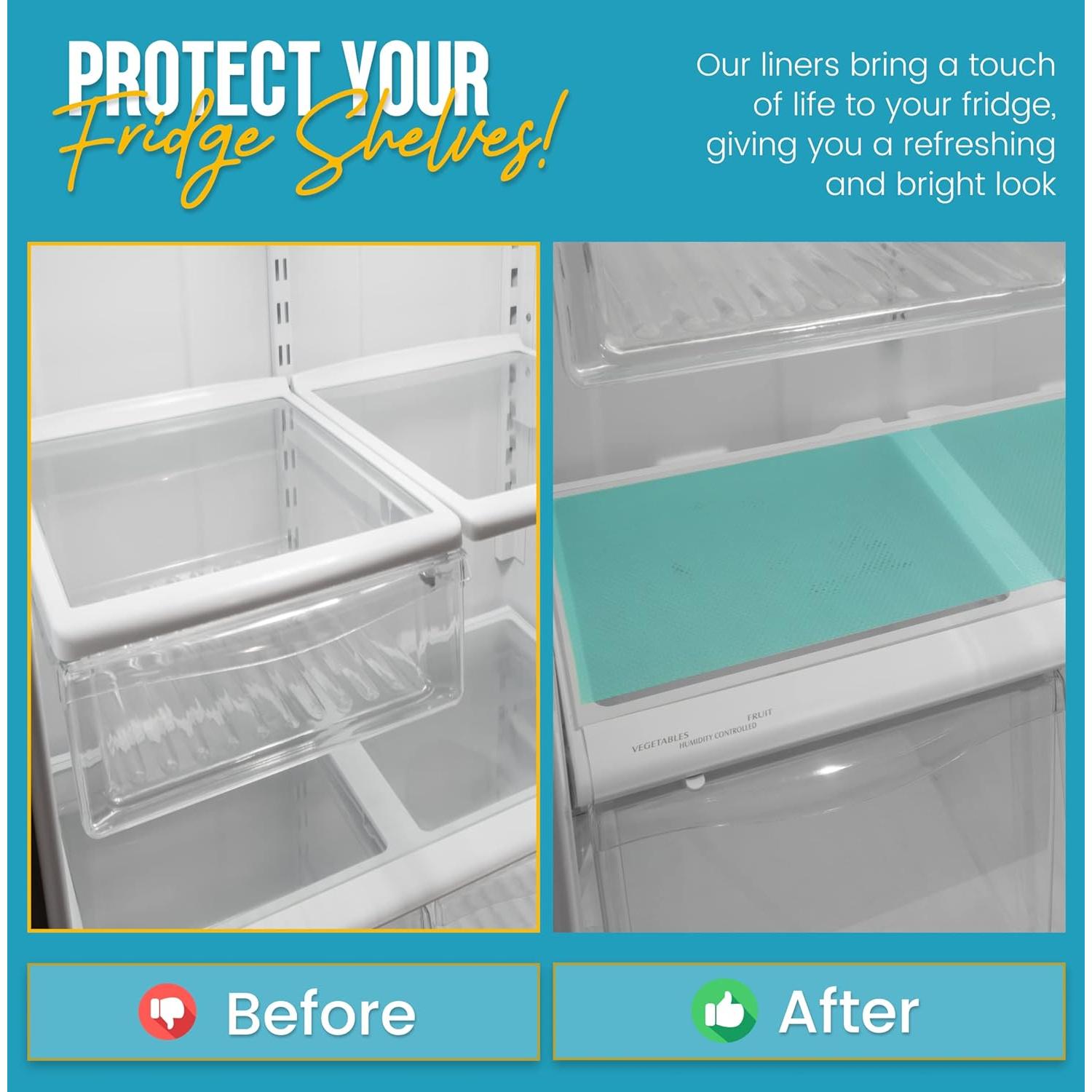 Forros de Refrigerador Esenciales de Linda 8 Piezas Azul 44.96x28.96cm