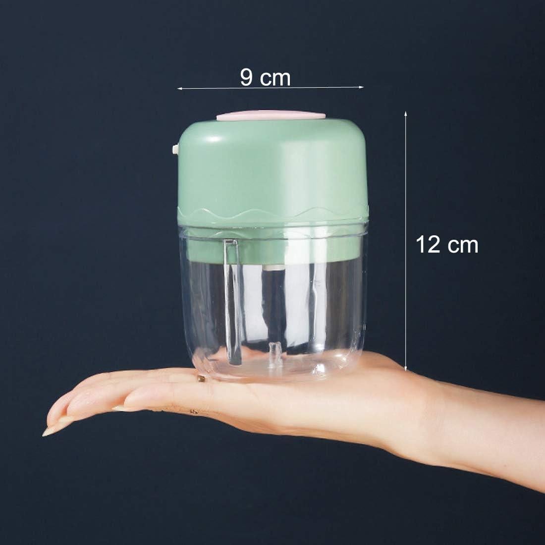 Mini Picadora Eléctrica UScarmen 250ml Rosa Cuchilla Acero