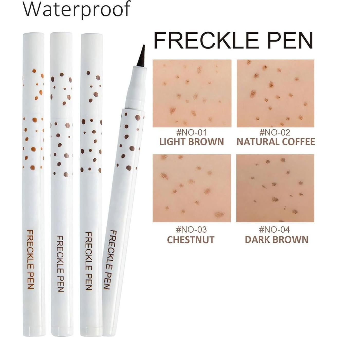 Bolígrafo de Pecas Sumeitang - Kit 4 Colores Natural e Impermeable