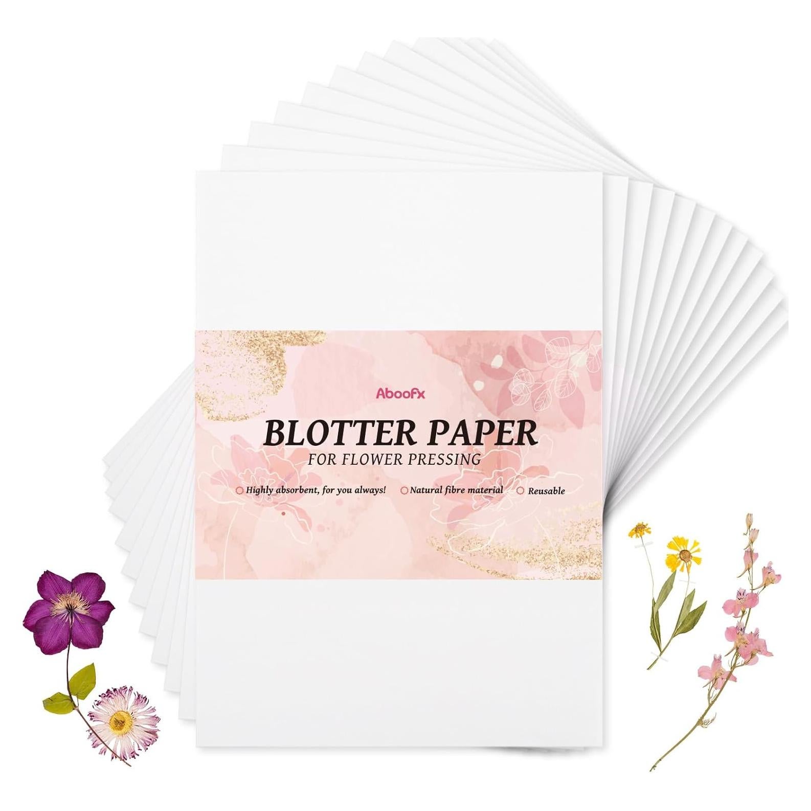 Papel Absorbente para Prensar Flores Aboofx 26 Hojas A4