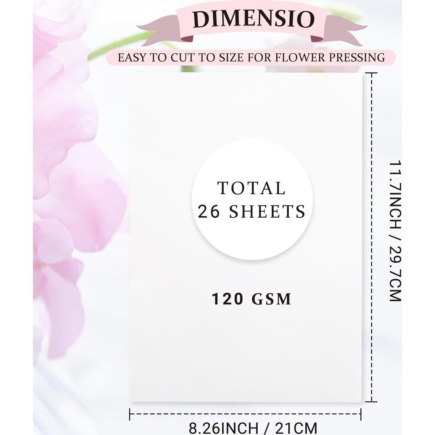 Papel Absorbente para Prensar Flores Aboofx 26 Hojas A4