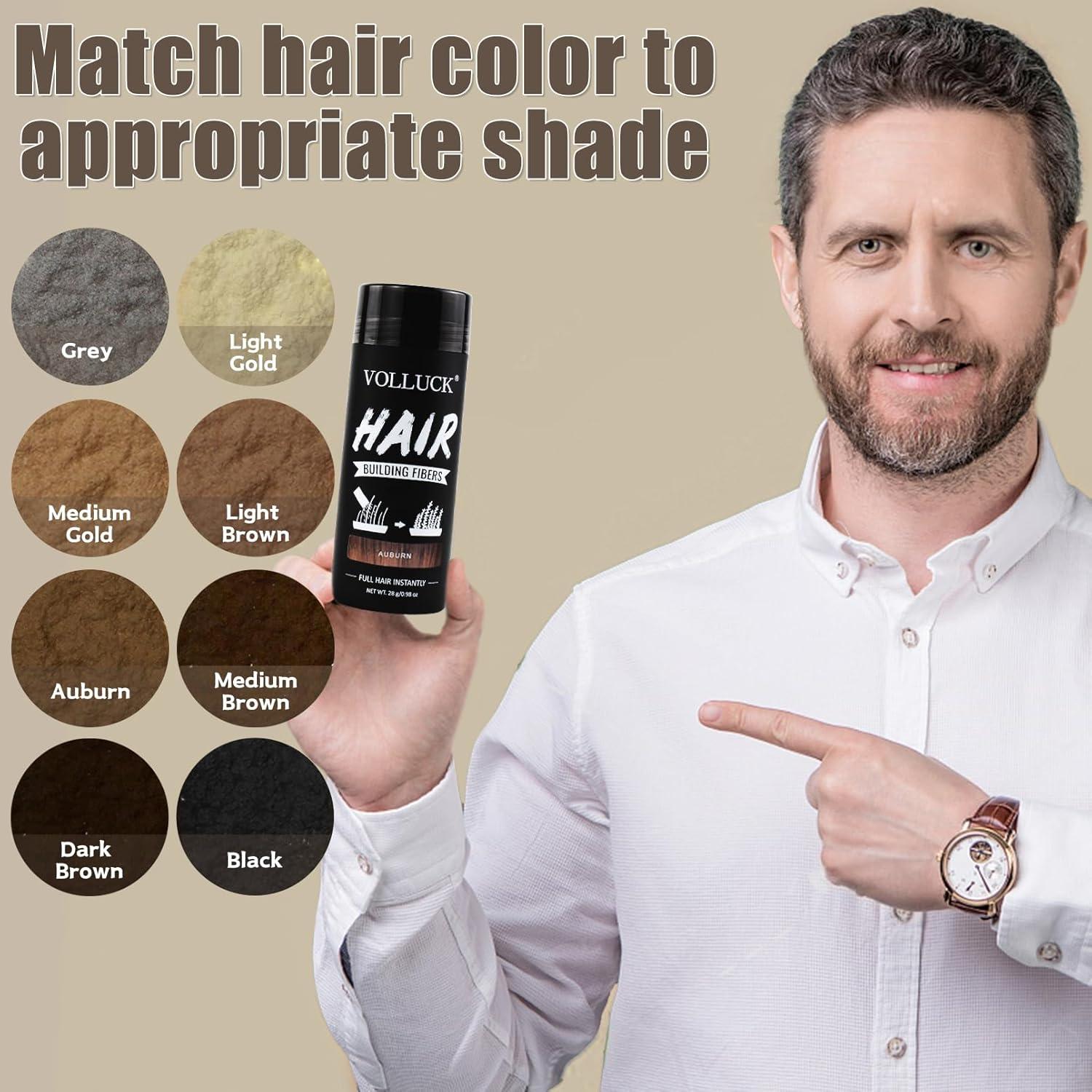 Fibras para Cabello VOLLUCK 28g Castaño Rojizo - Cobertura Instantánea