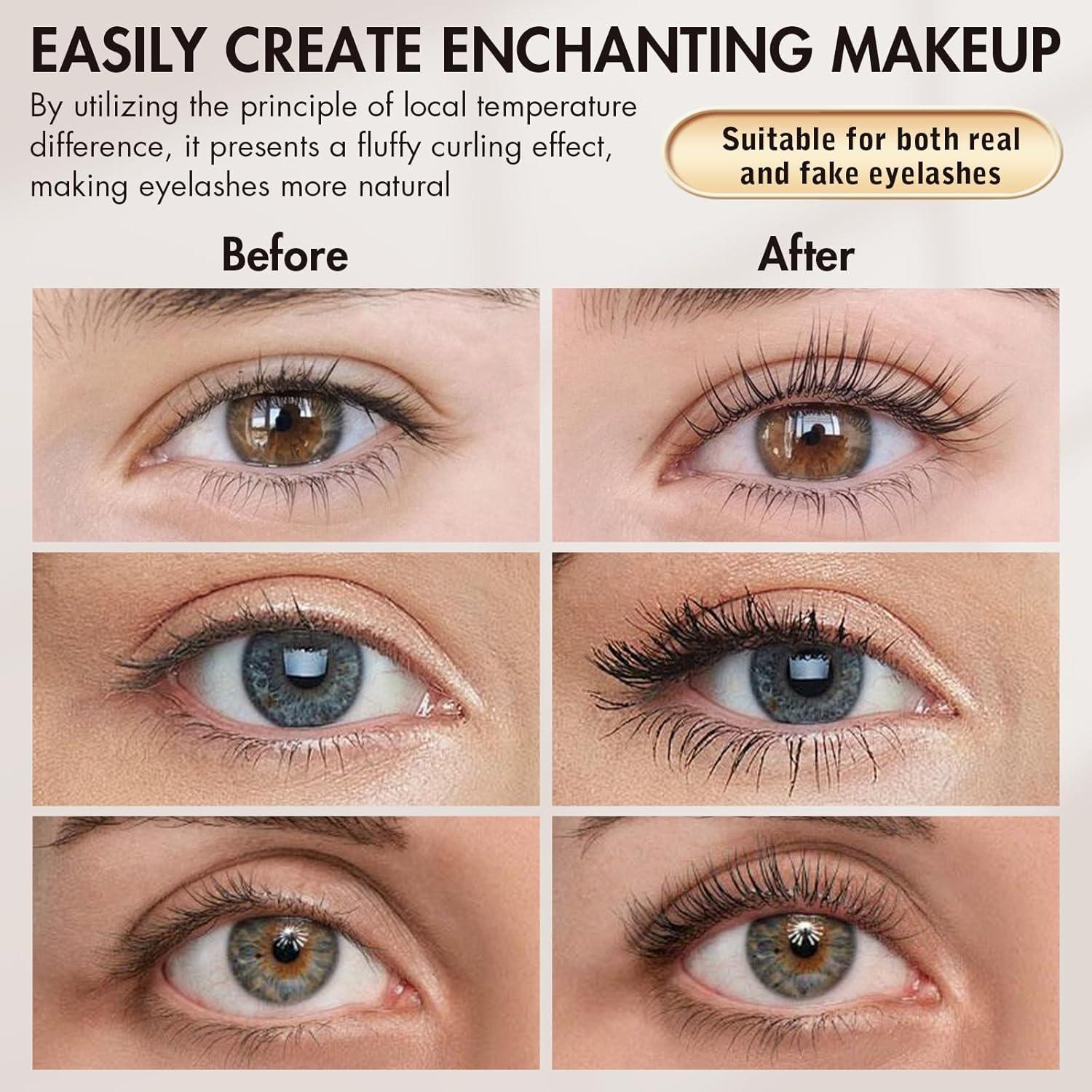 Rizador de Pestañas Eléctrico Embagol Negro 4 Modos Calentamiento Rápido