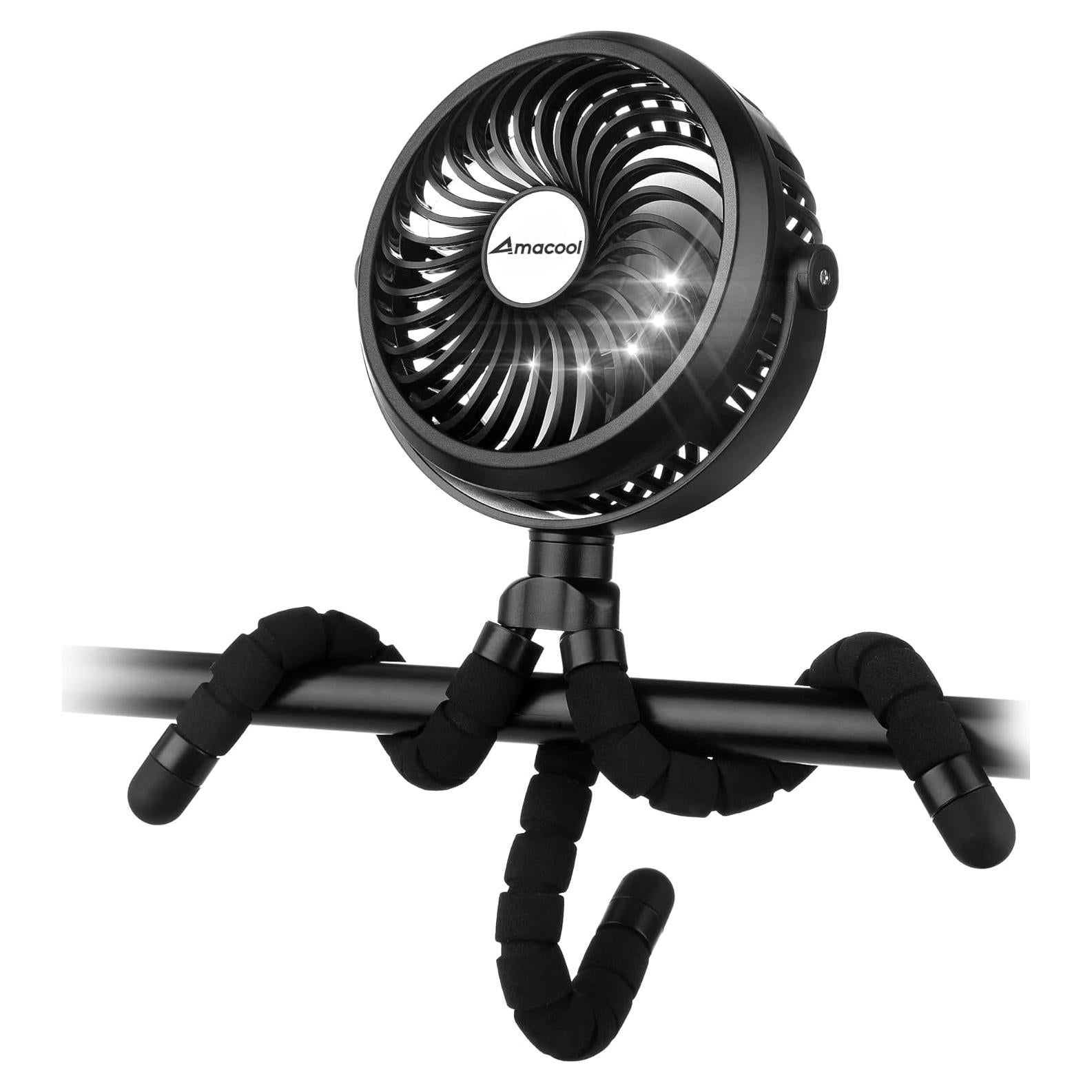 Ventilador de Cochecito AMACOOL D07 Recargable 3 Velocidades