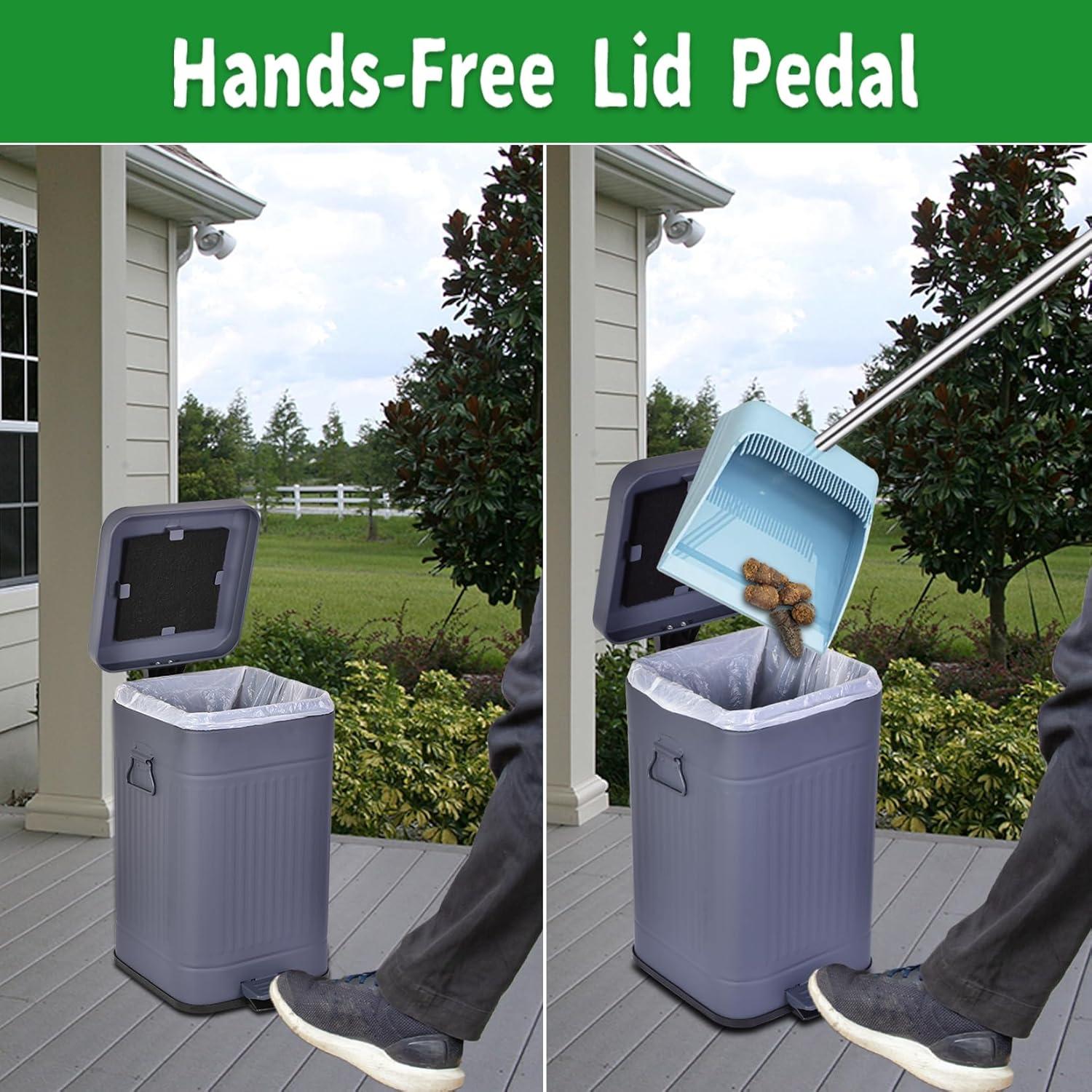 Cubo de Basura para Mascotas Umtiti 12L con Filtro y Tapa