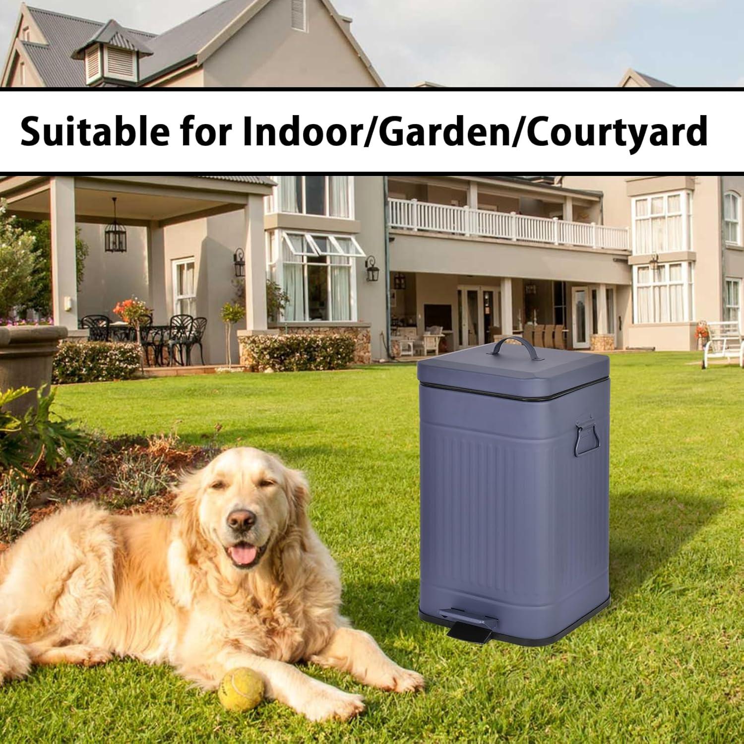 Cubo de Basura para Mascotas Umtiti 12L con Filtro y Tapa