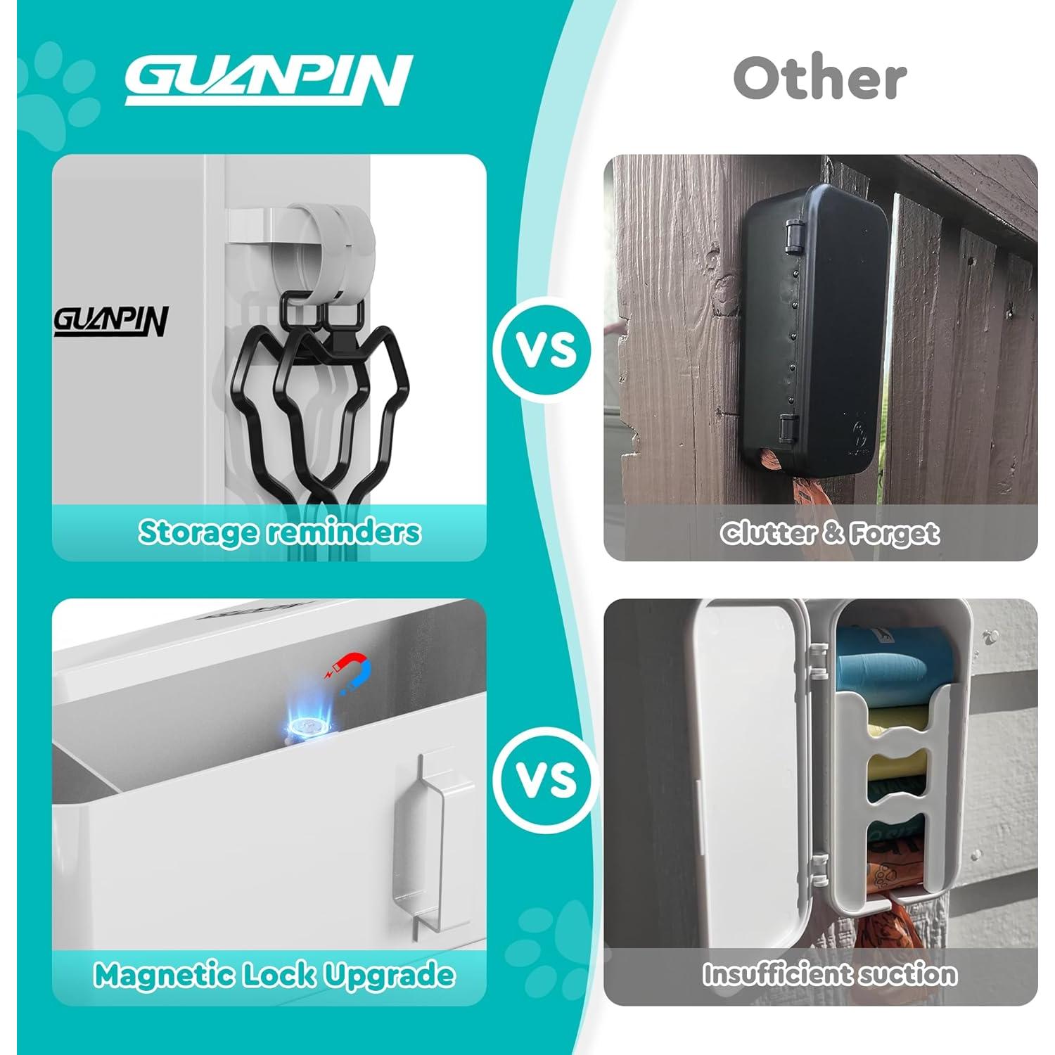 Dispensador de Bolsas de Excremento de Perro Guanpin Blanco