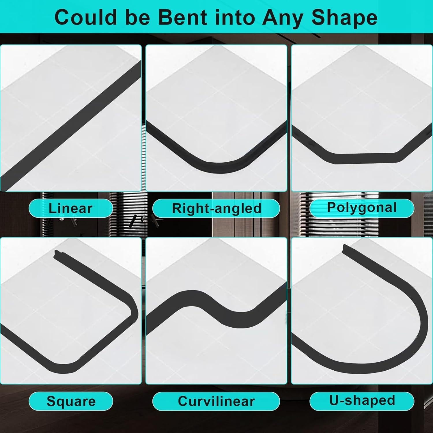 Umbral de Ducha Colapsable Hi-Na 1.5m Negro - Barrera de Agua