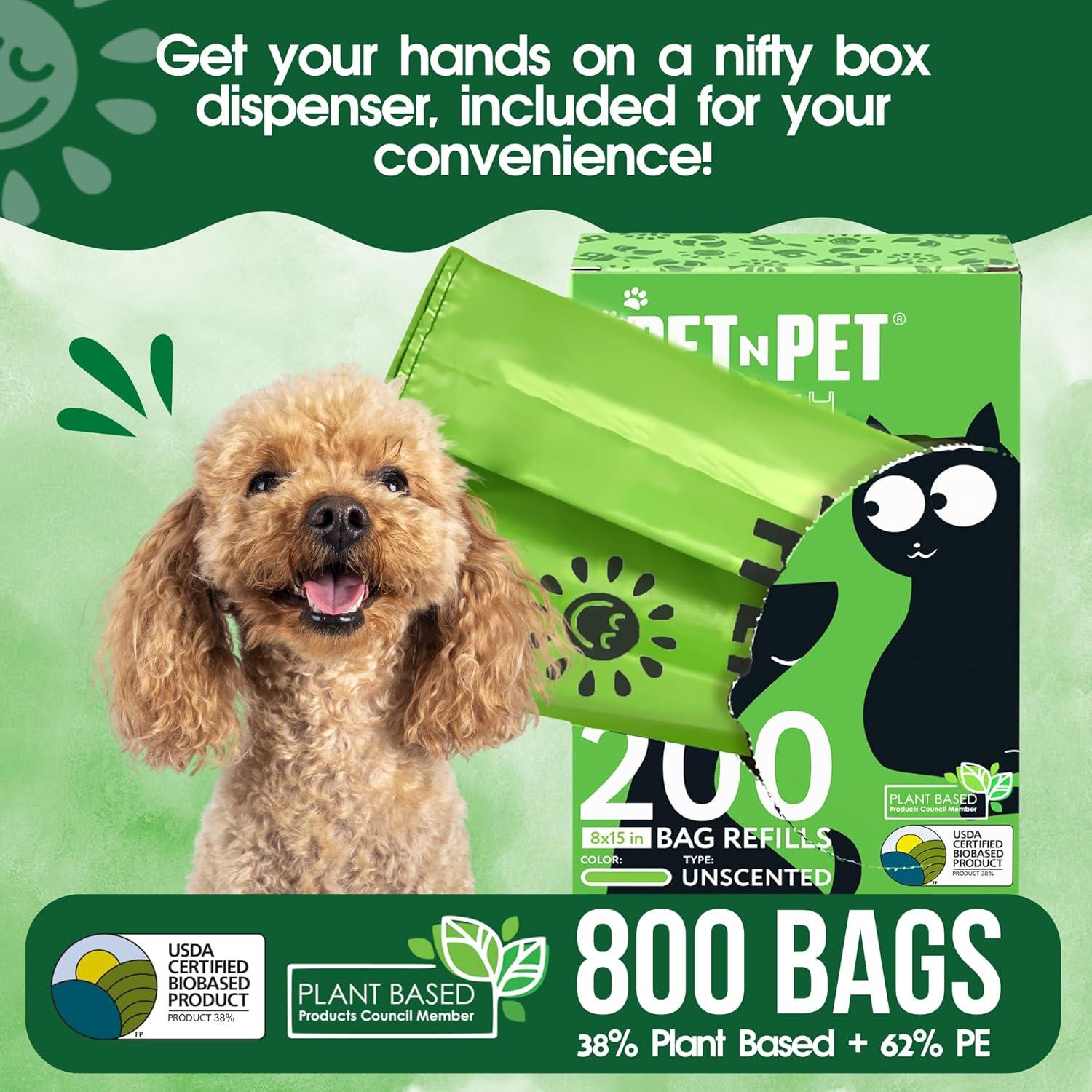 Bolsas de Poop para Perros E-GREEN 800 Cuentas Sin Fragancia