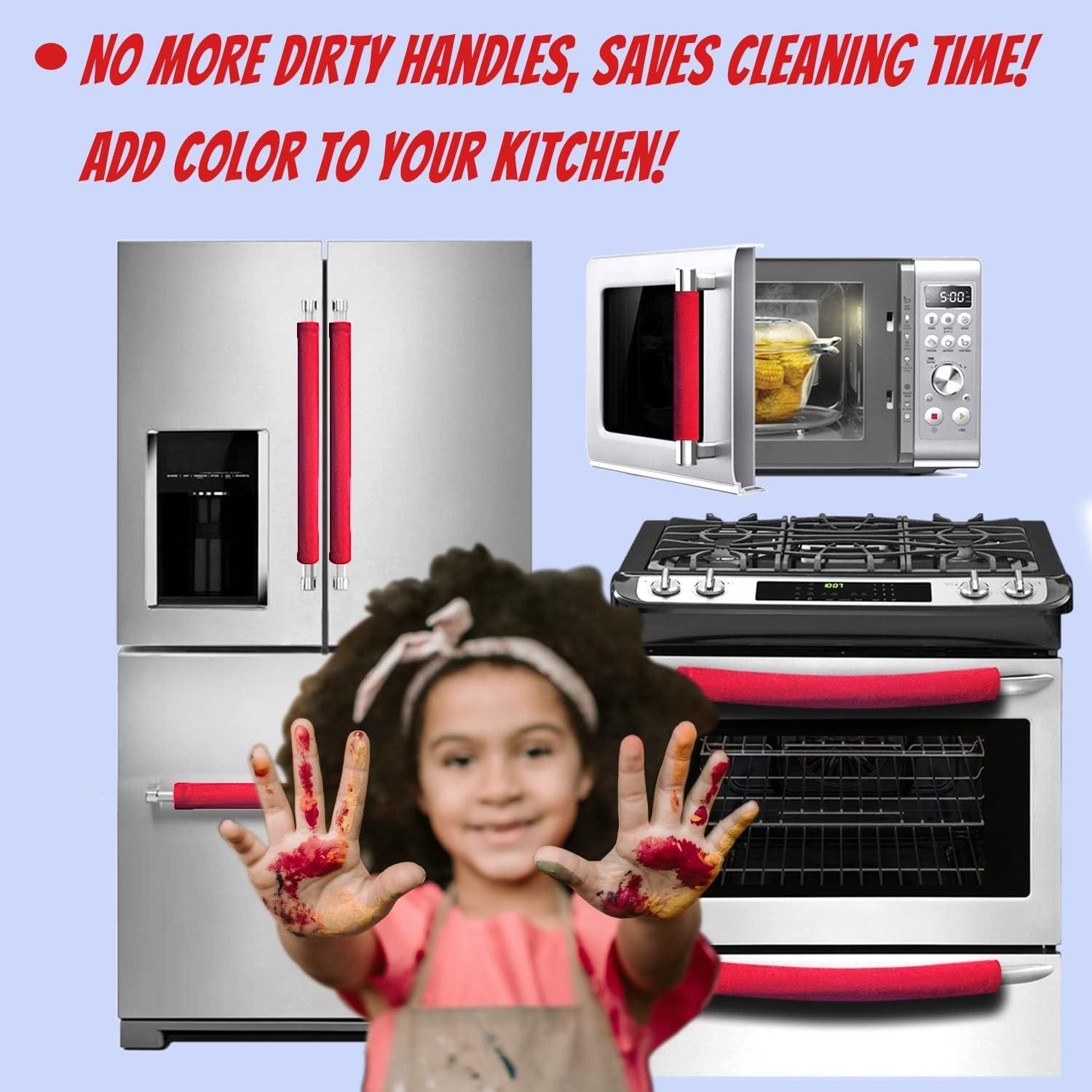 Juego de 6 Fundas de Terciopelo Volecy para Manijas de Refrigerador