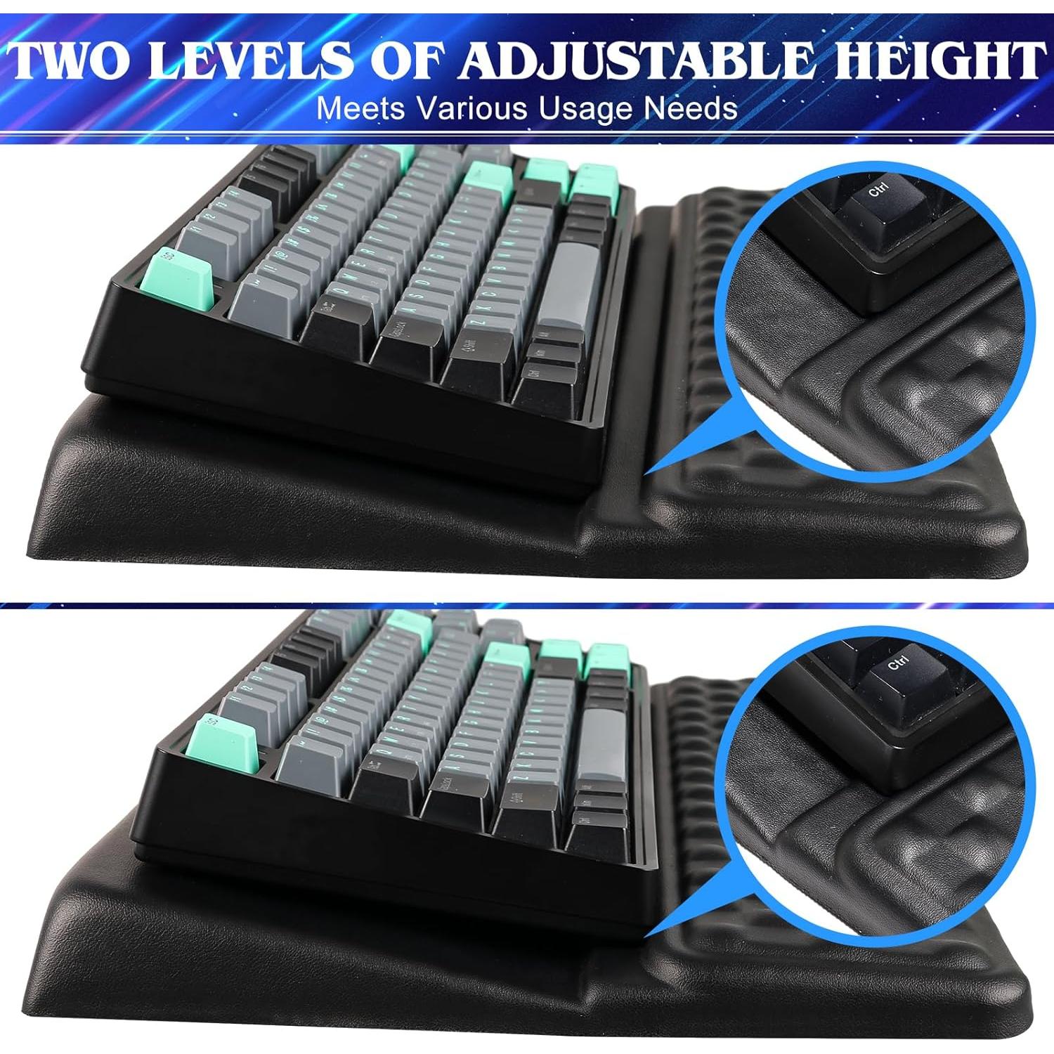 Soporte Ergonómico para Teclado VAIPI con Reposamuñecas - Negro