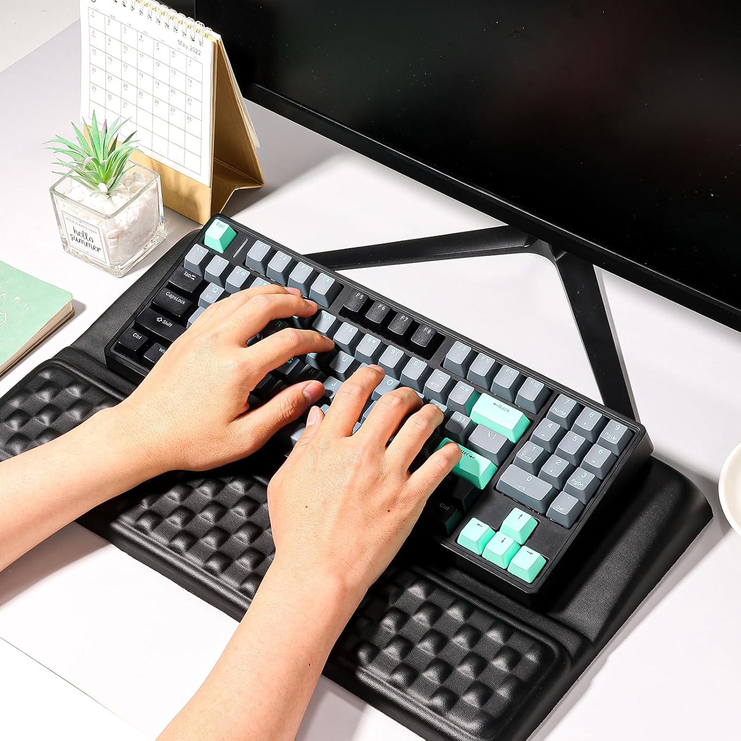 Soporte Ergonómico para Teclado VAIPI con Reposamuñecas - Negro