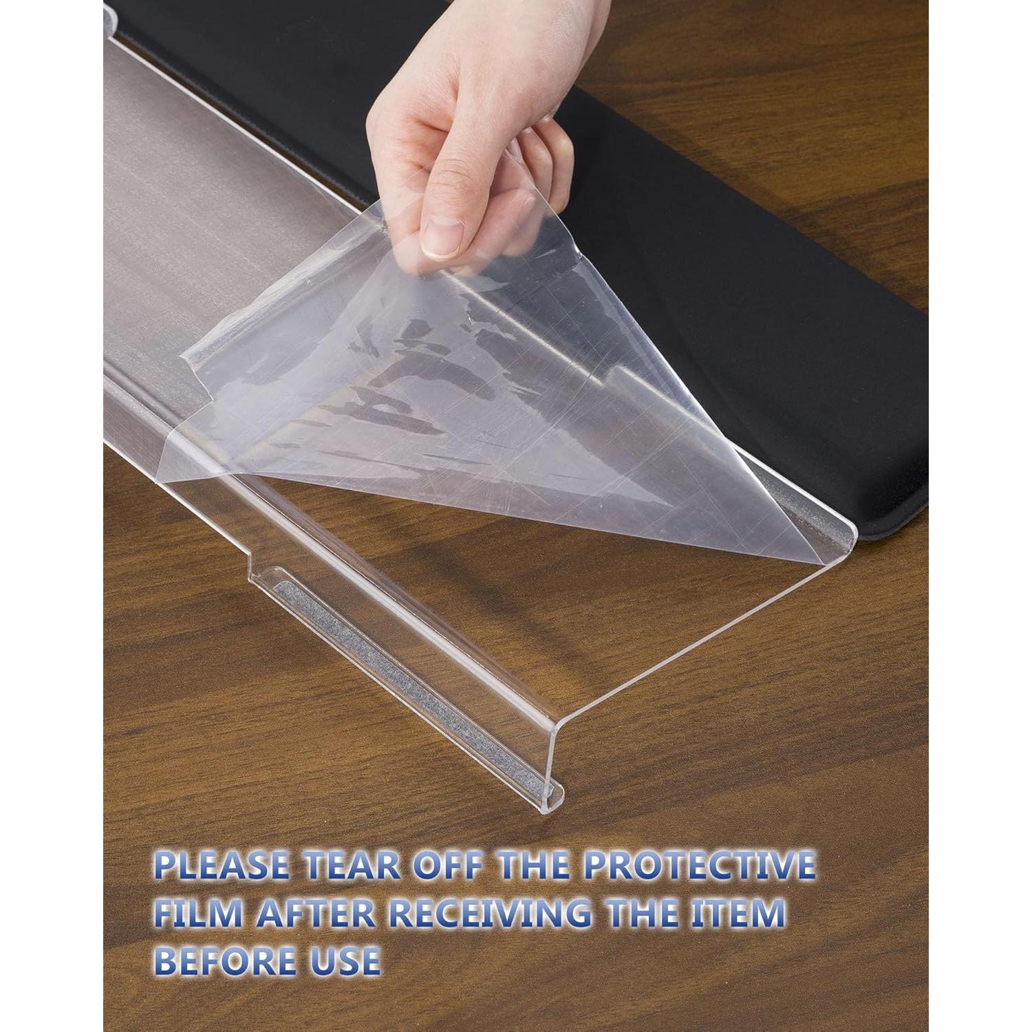 Soporte Ergonómico para Teclado Laborio con Reposamuñecas Transparente