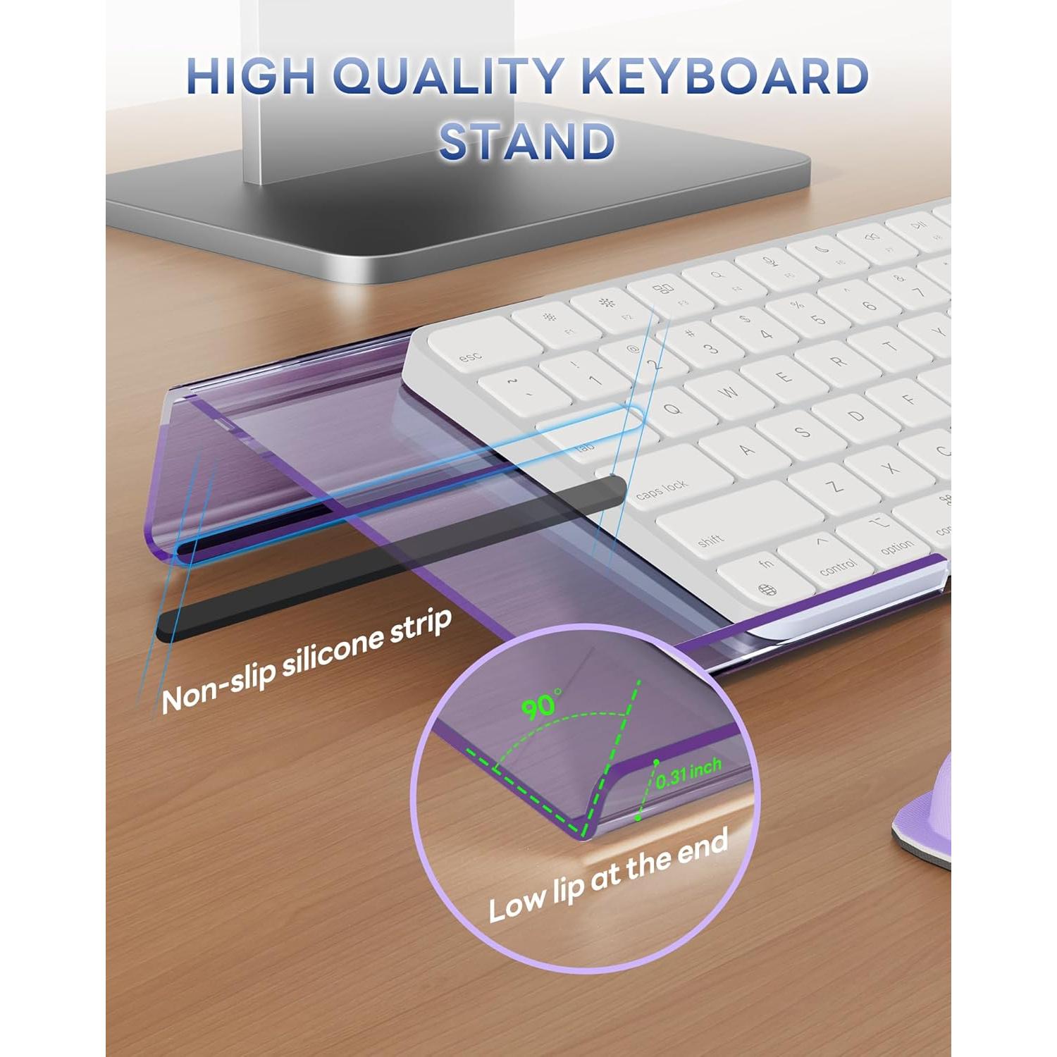 Soporte Ergonómico para Teclado Laborio con Reposamuñecas Púrpura