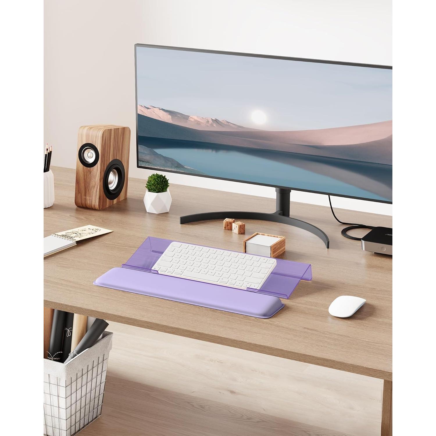 Soporte Ergonómico para Teclado Laborio con Reposamuñecas Púrpura