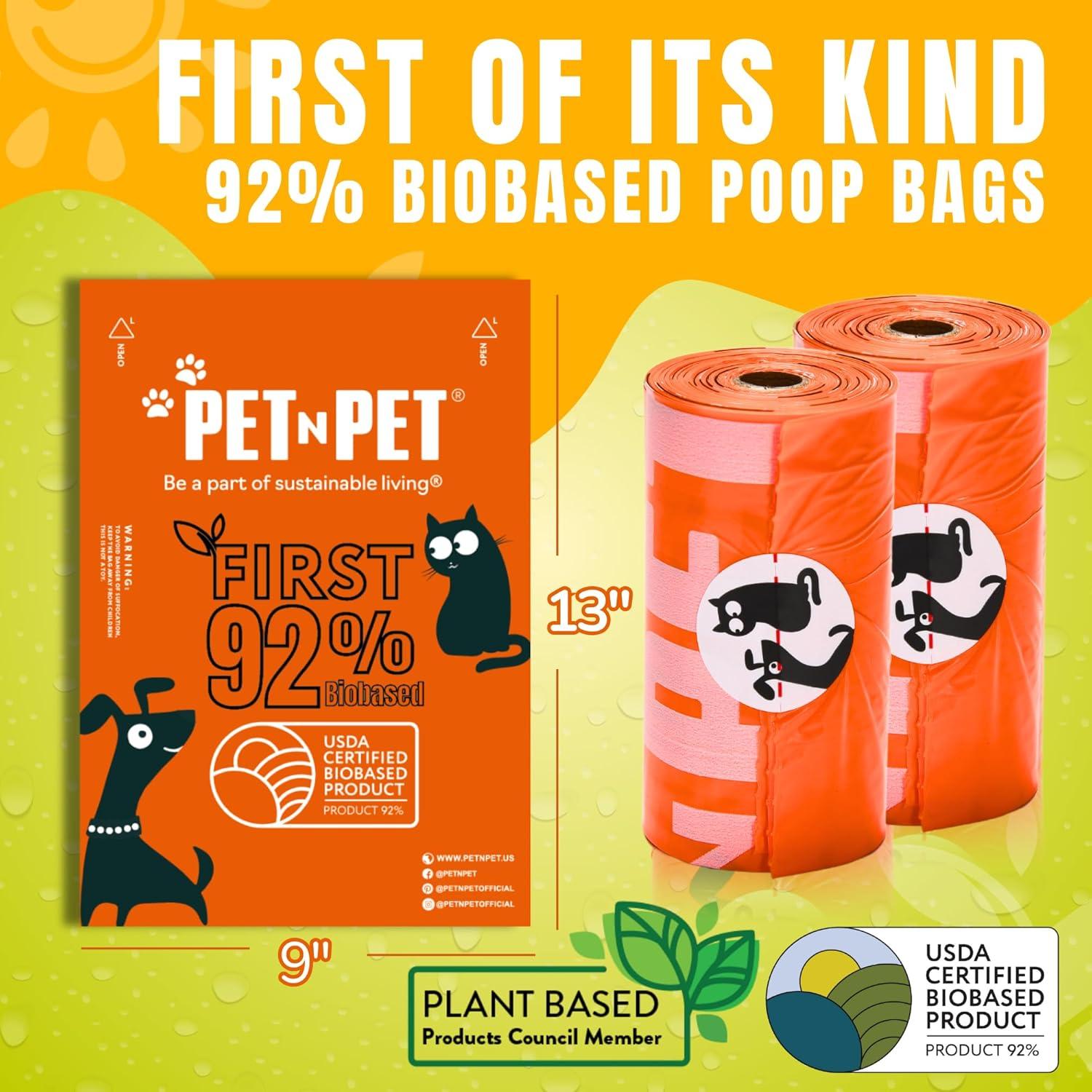 Bolsas de Poop PET N PET 180 Cuentas a Base de Plantas