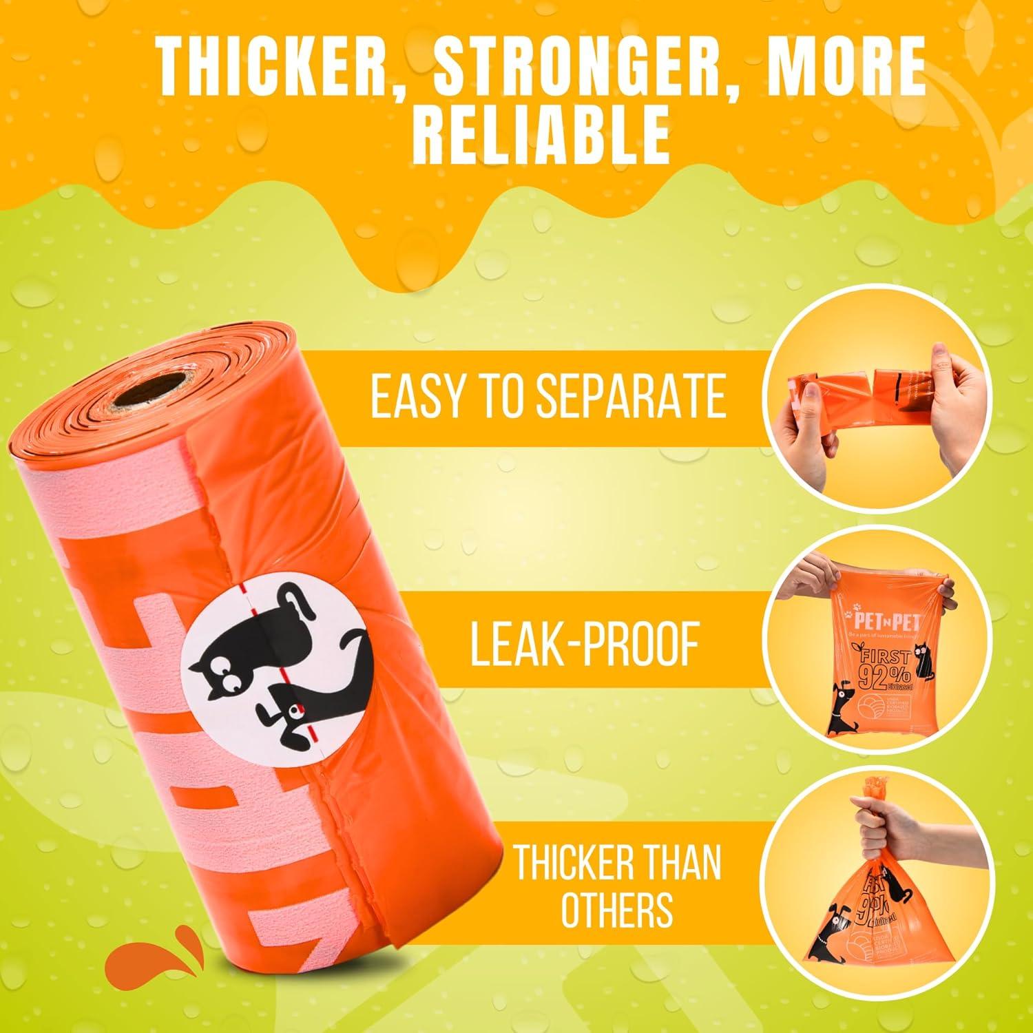 Bolsas de Poop PET N PET 180 Cuentas a Base de Plantas