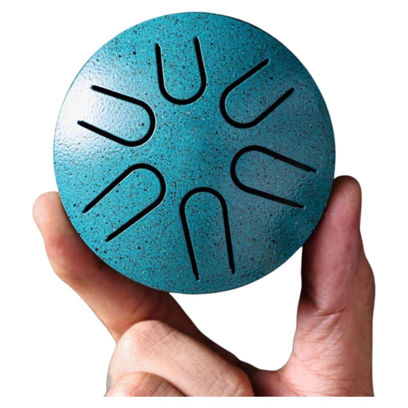 Mini tambor de lengua de acero Soarun 3 en 6 notas azul