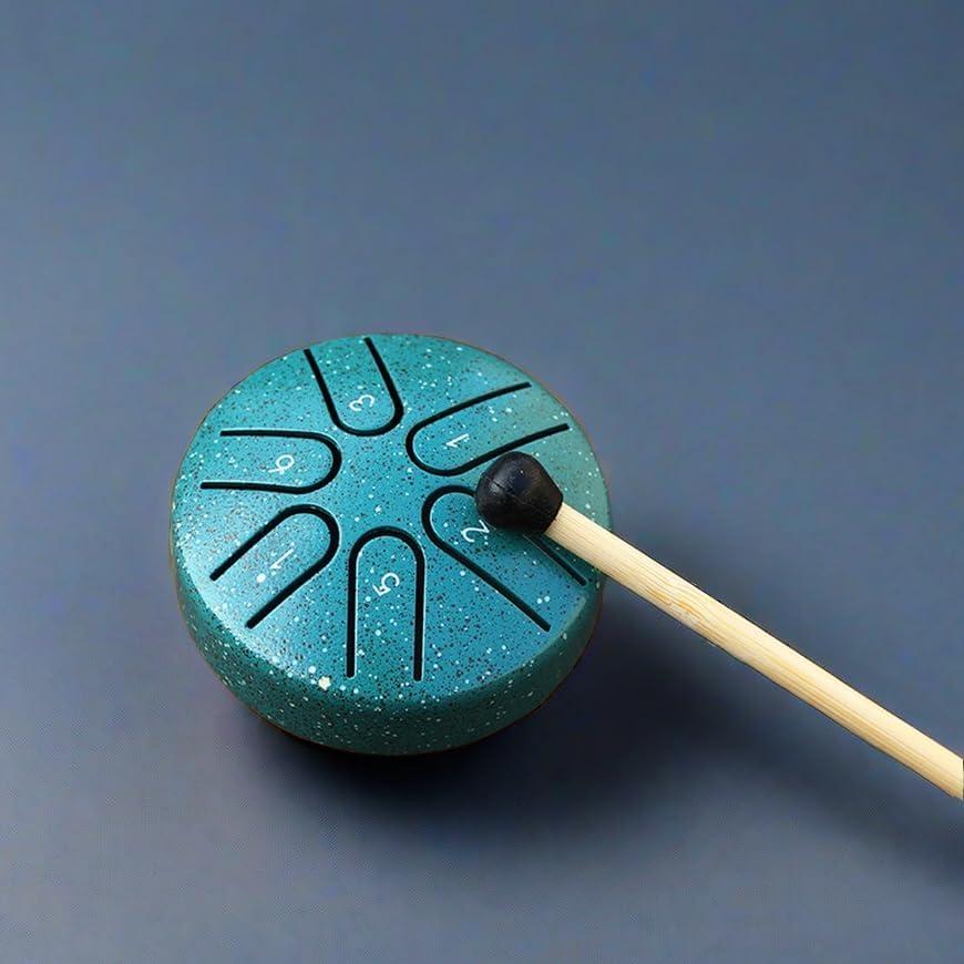 Mini tambor de lengua de acero Soarun 3 en 6 notas azul