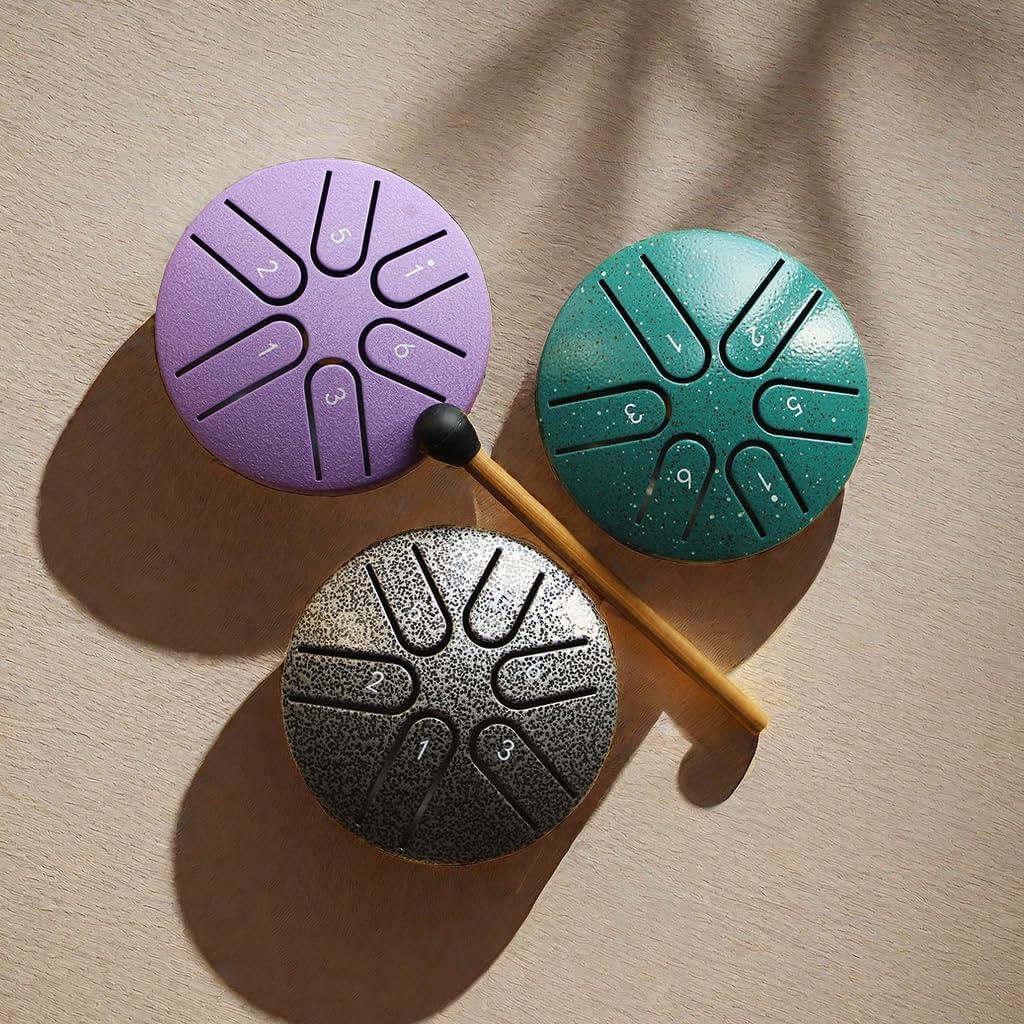 Mini tambor de lengua de acero Soarun 3 en 6 notas azul