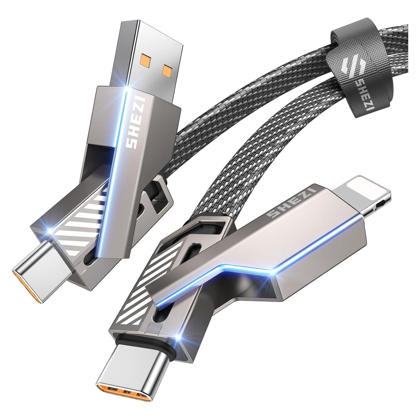 Cable USB C a Lightning 4 en 1 Jixivor 45W 0.91m Carga Rápida