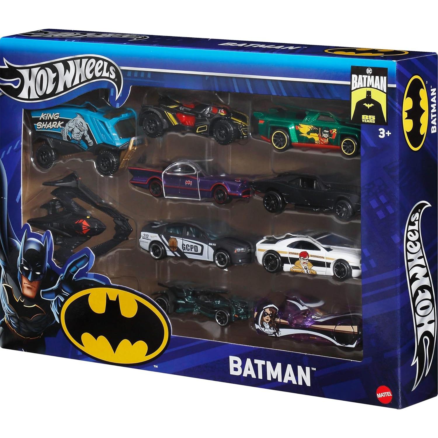 Hot Wheels Paquete de 10 Vehículos Batman 1:64 Metal