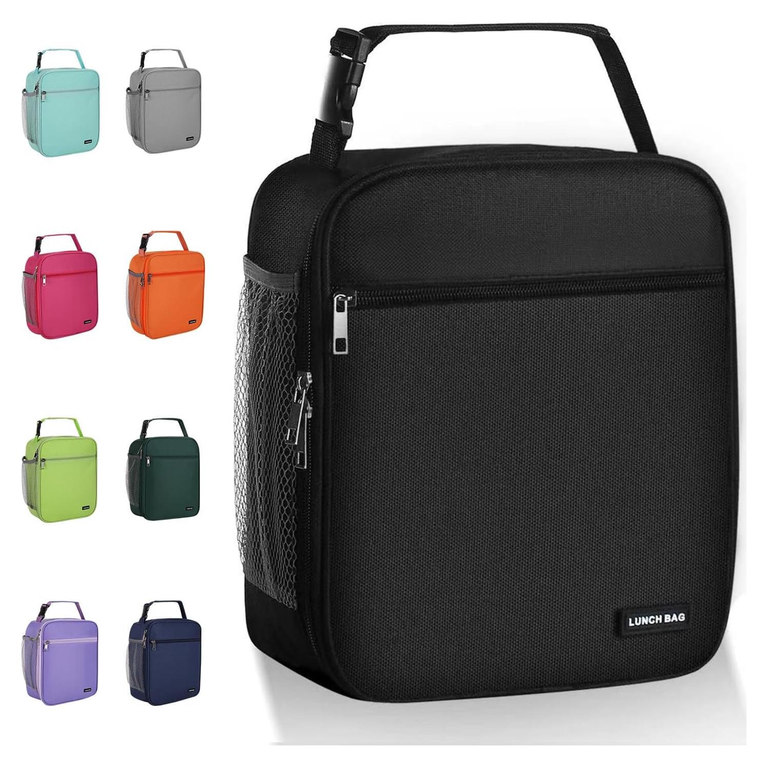 Bolsa de Almuerzo Aislada Lovoeo Negra 27x23x9 cm