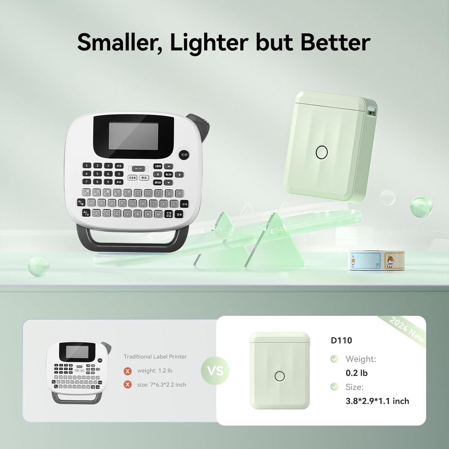 Impresora de Etiquetas NIIMBOT D110 Bluetooth Verde 12x40mm